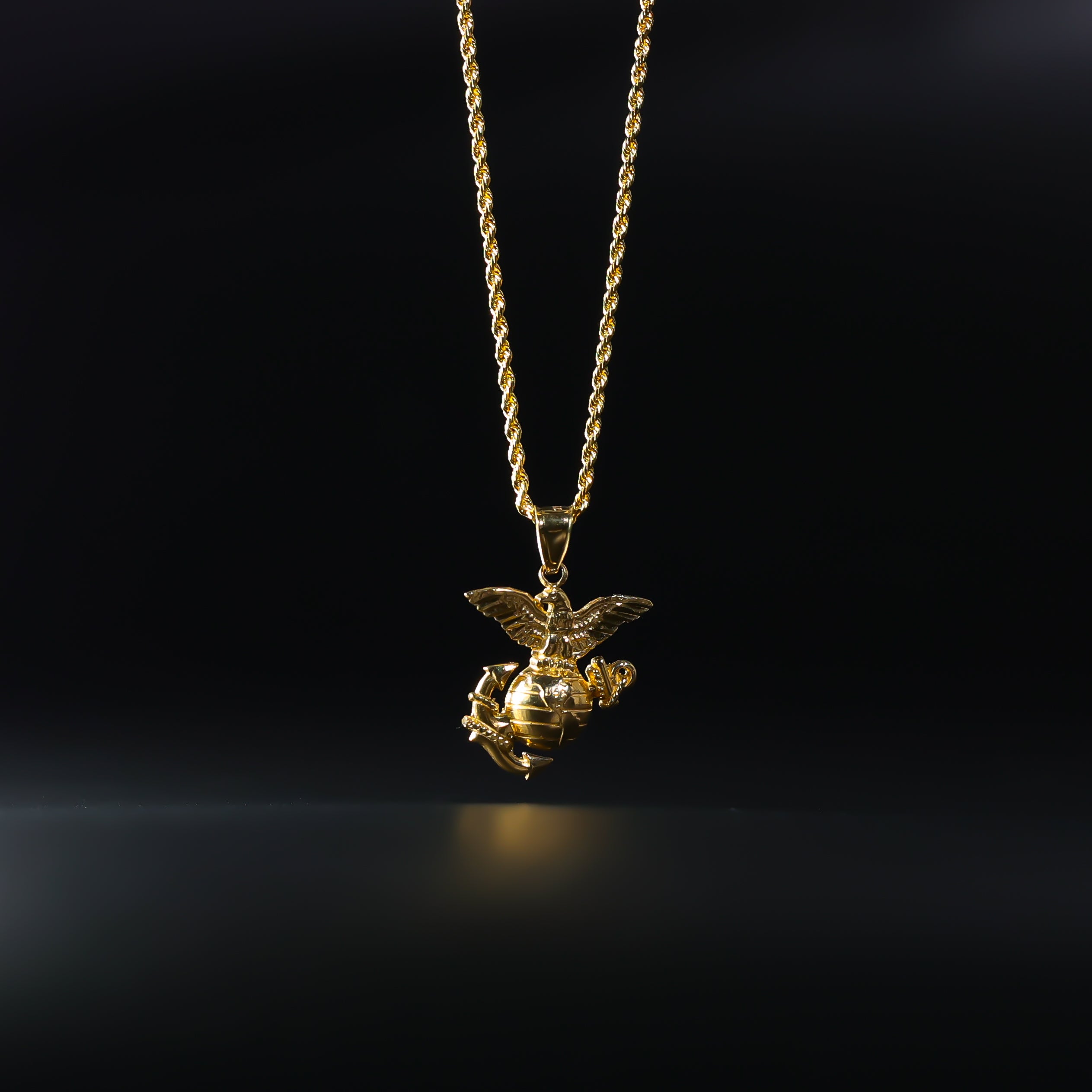 Gold USA Eagle Pendant Model-1966 - Charlie & Co. Jewelry