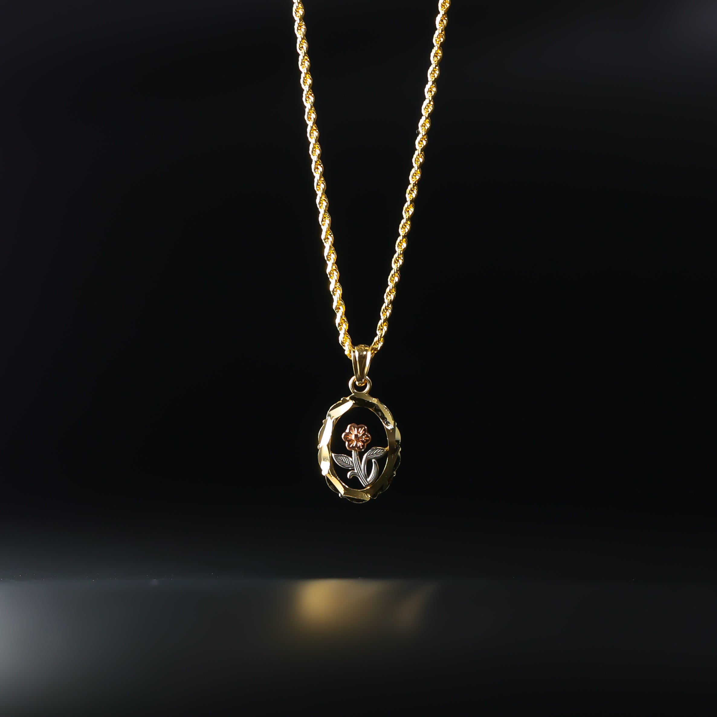 Gold Flower Rose Pendant Model-400 - Charlie & Co. Jewelry