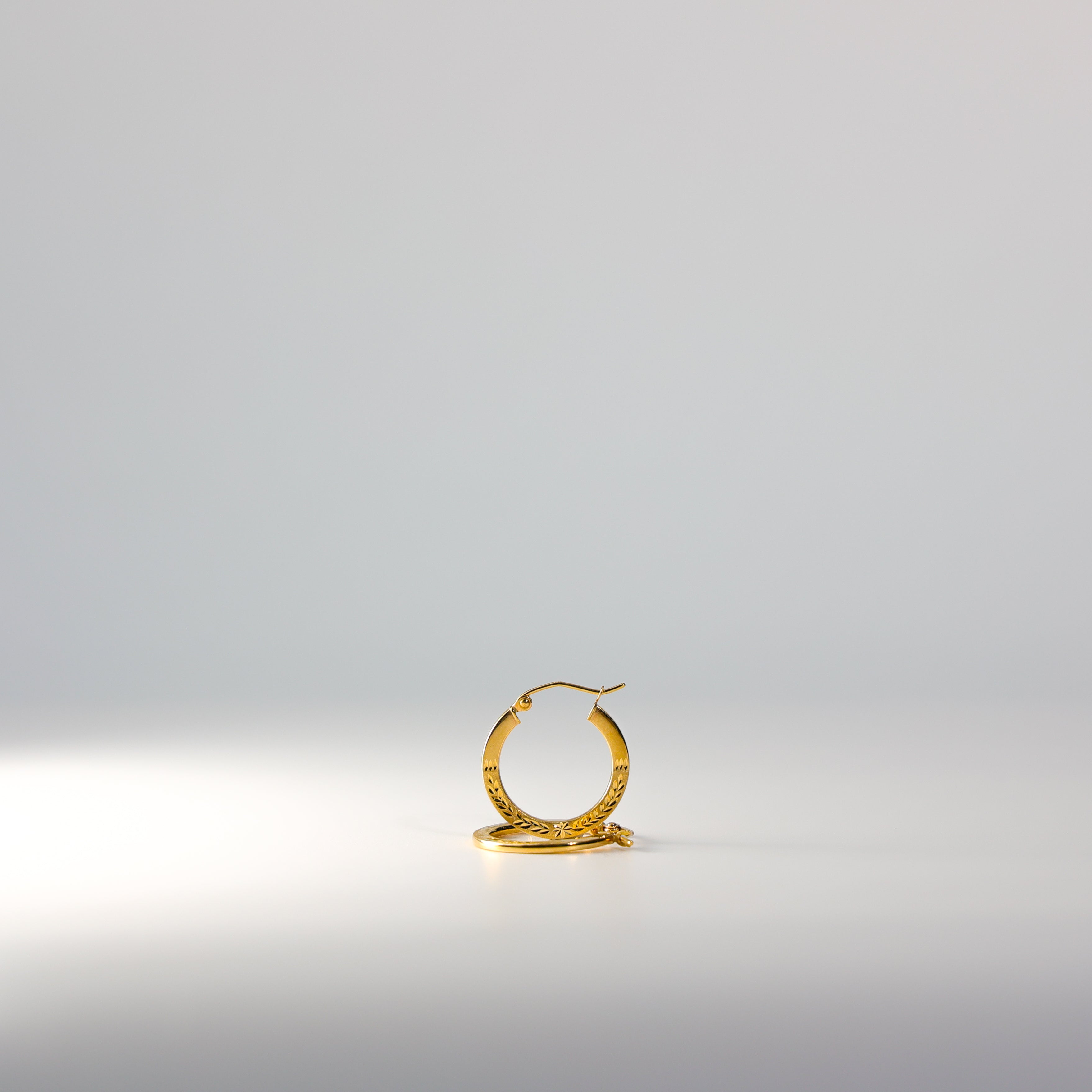 Gold Huggie Hoop Earrings 15MM Wide Model-30 - Charlie & Co. Jewelry