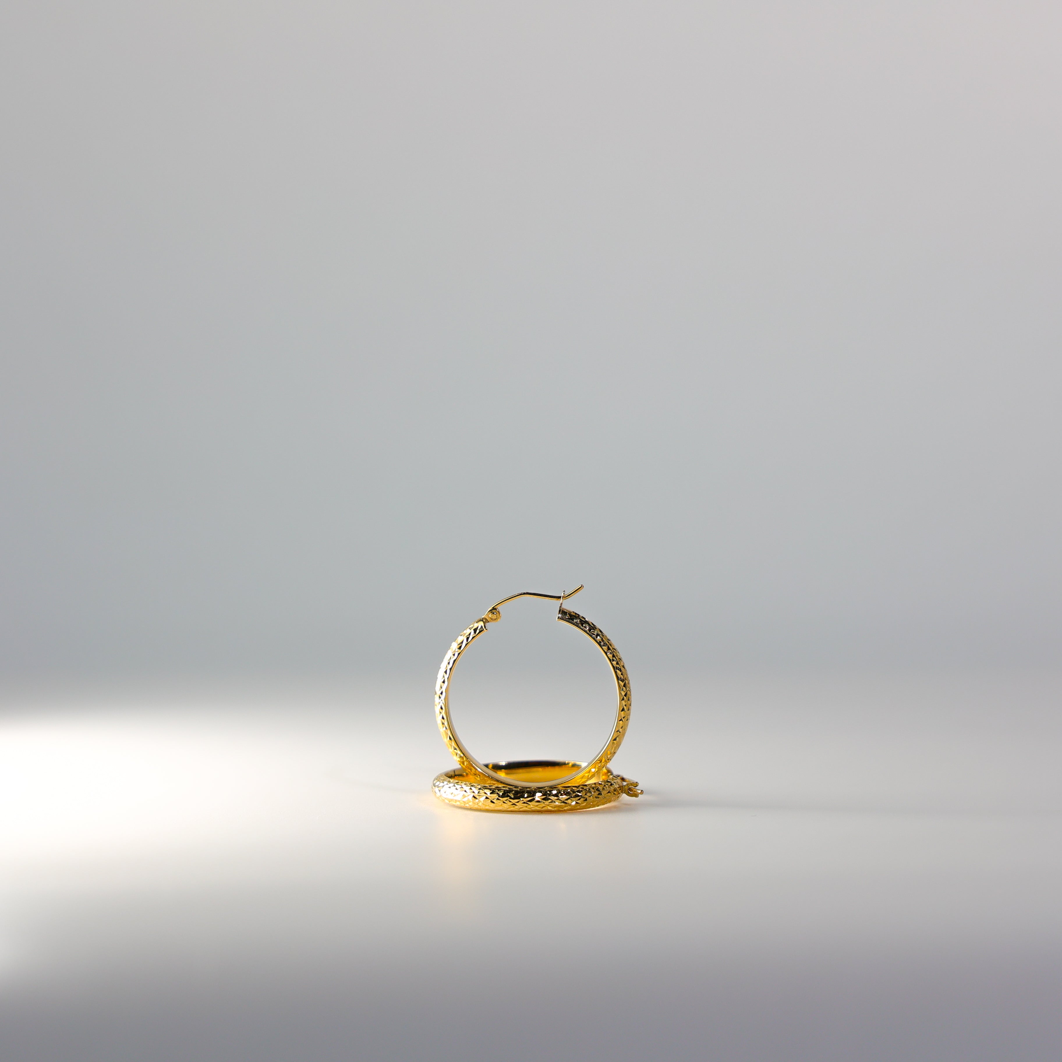 Gold Huggie Hoop Earrings 30MM Wide Model-0075 - Charlie & Co. Jewelry