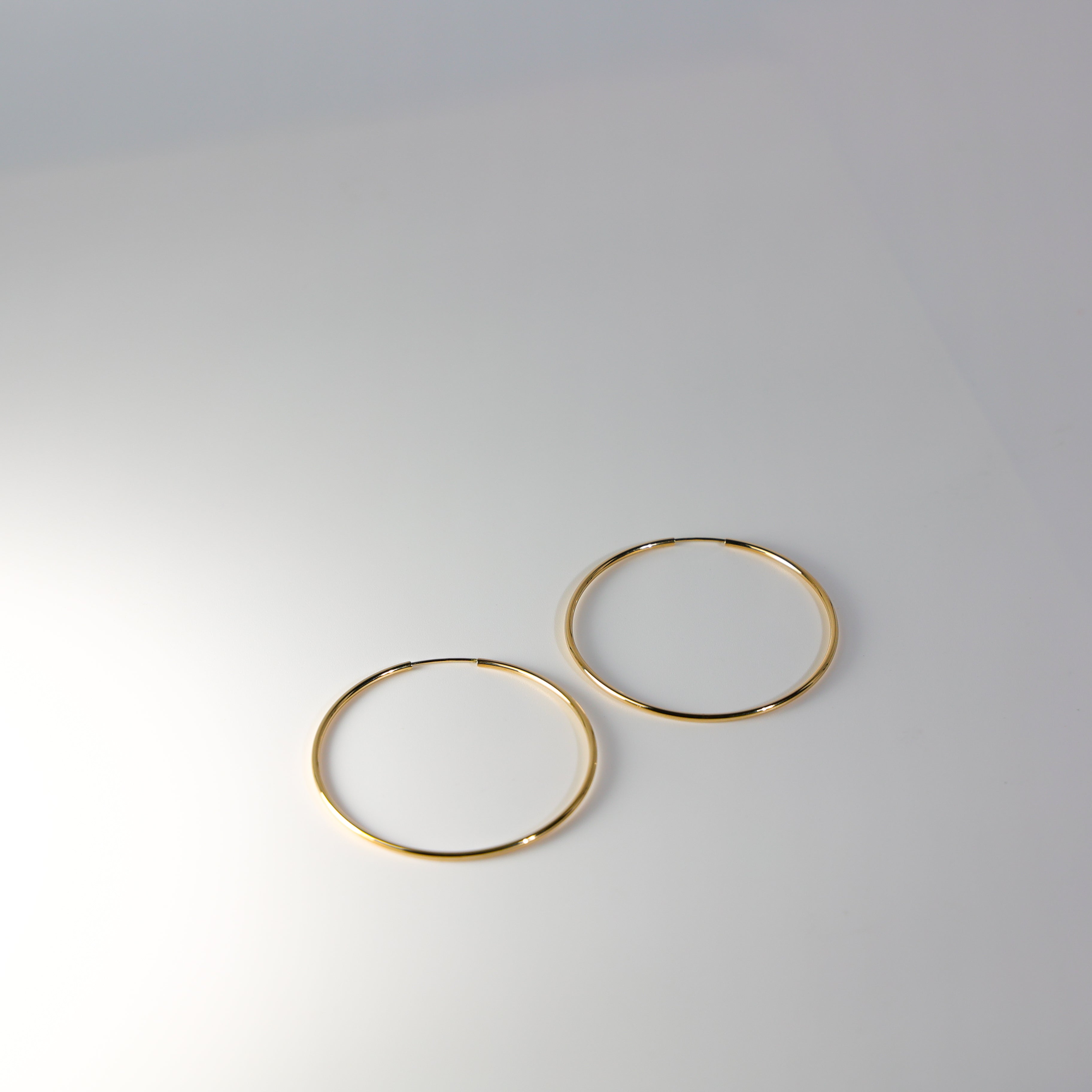 Gold Huggie Hoop Earrings 50mm Wide Model-0118 - Charlie & Co. Jewelry