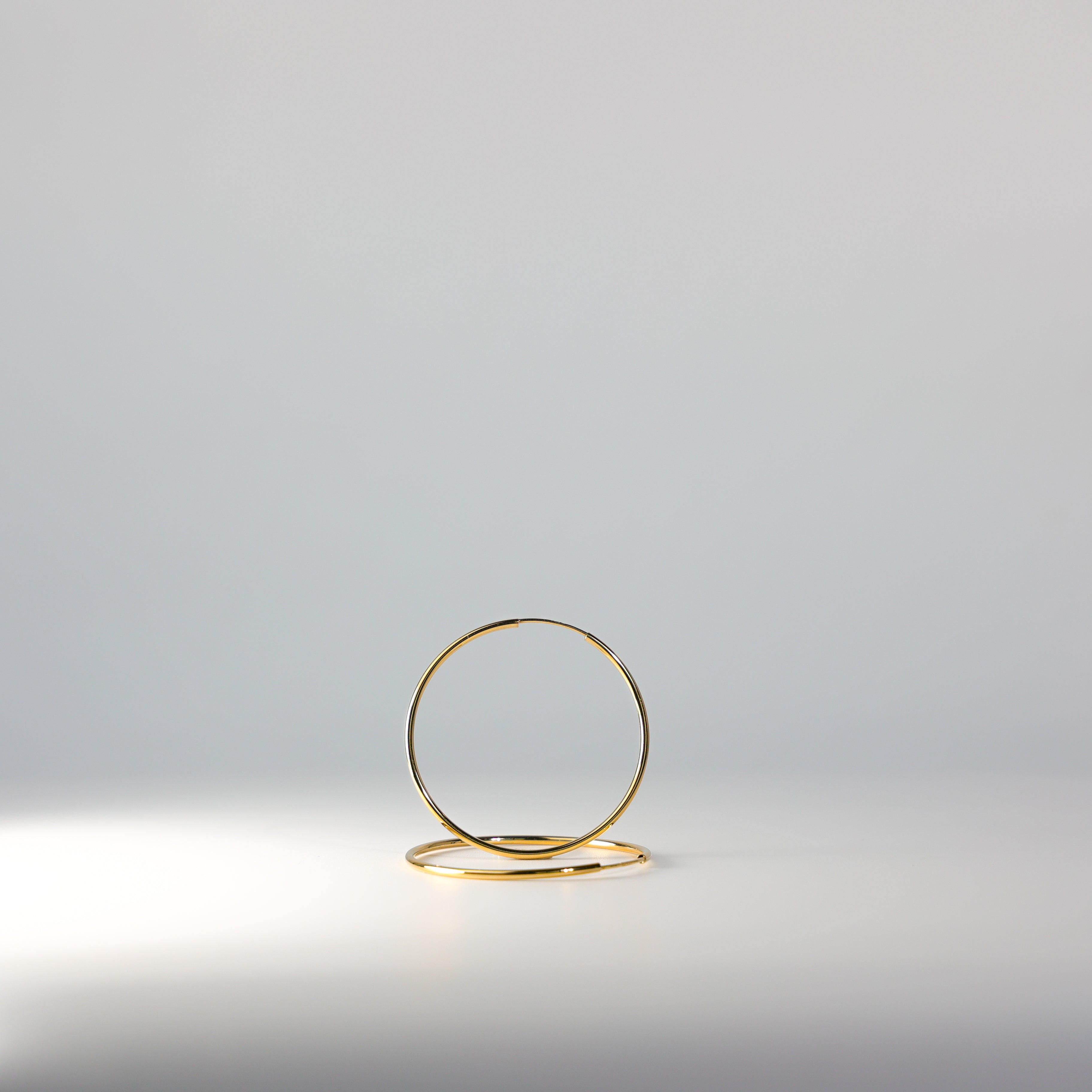 Gold Huggie Hoop Earrings 40MM Wide Model-0119 - Charlie & Co. Jewelry