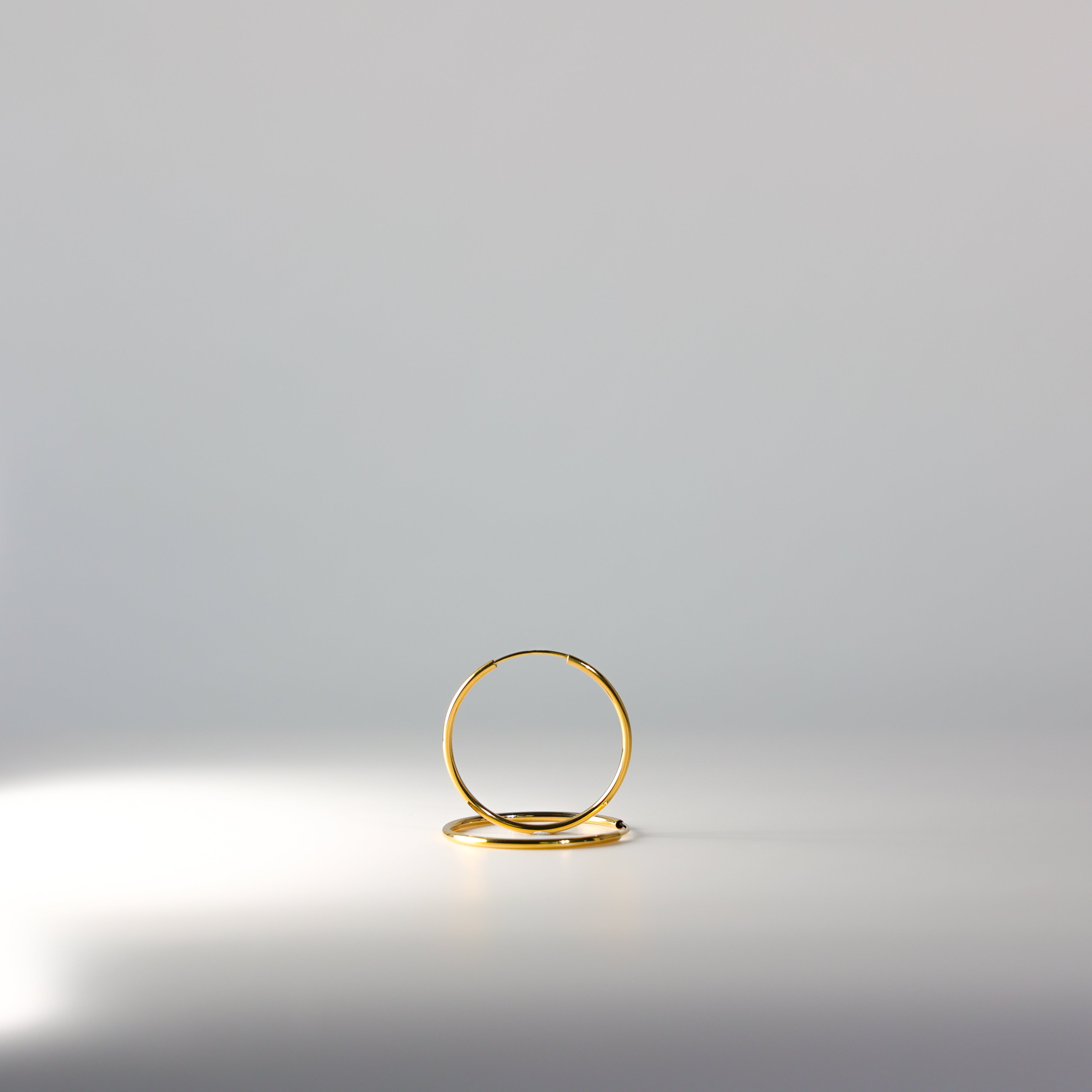 Gold Huggie Hoop Earrings 30MM Wide Model-120 - Charlie & Co. Jewelry