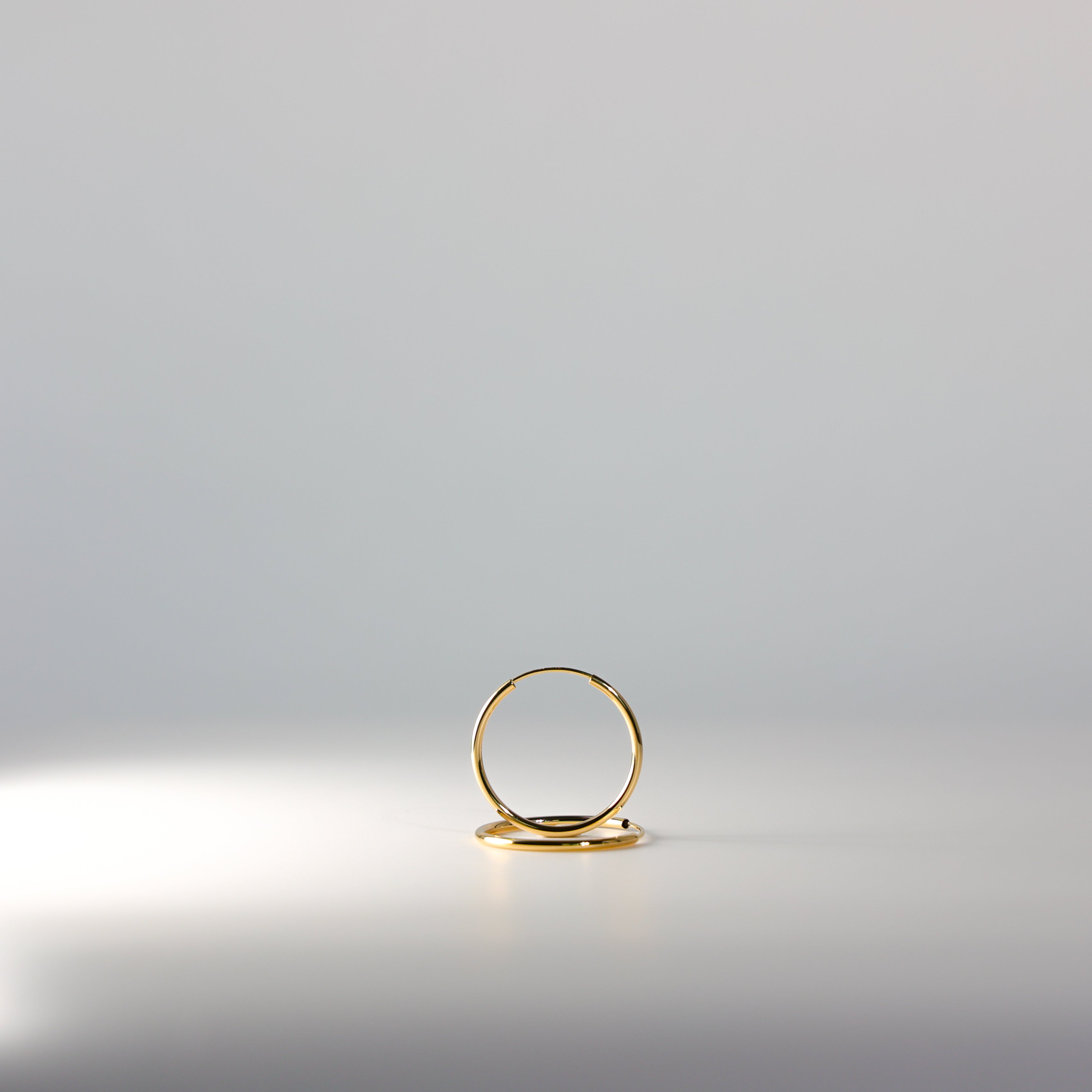 Gold Huggie Hoop Earrings 25MM Wide Model-121 - Charlie & Co. Jewelry