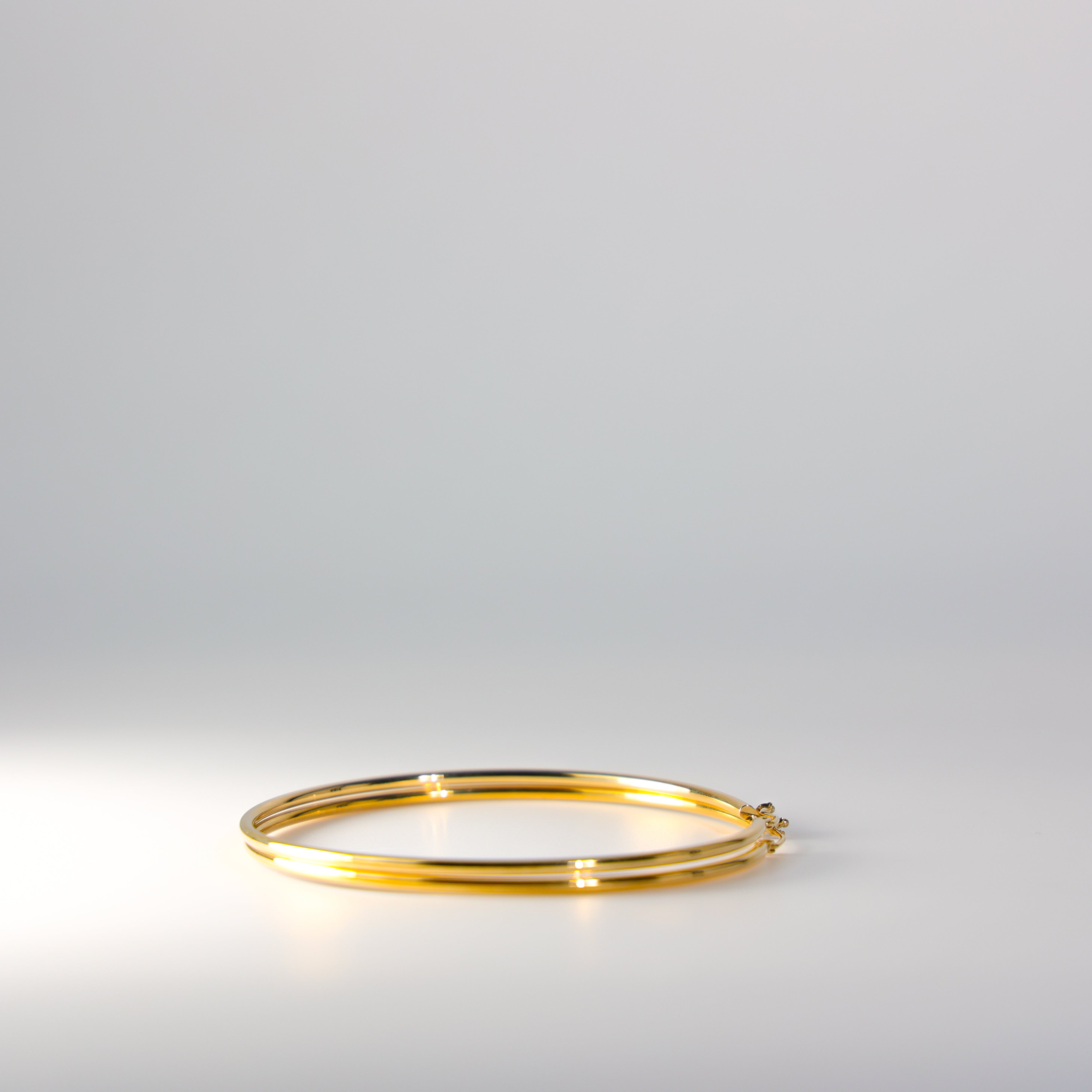 Gold Huggie Hoop Earrings 65 MM Wide Model-0134 - Charlie & Co. Jewelry