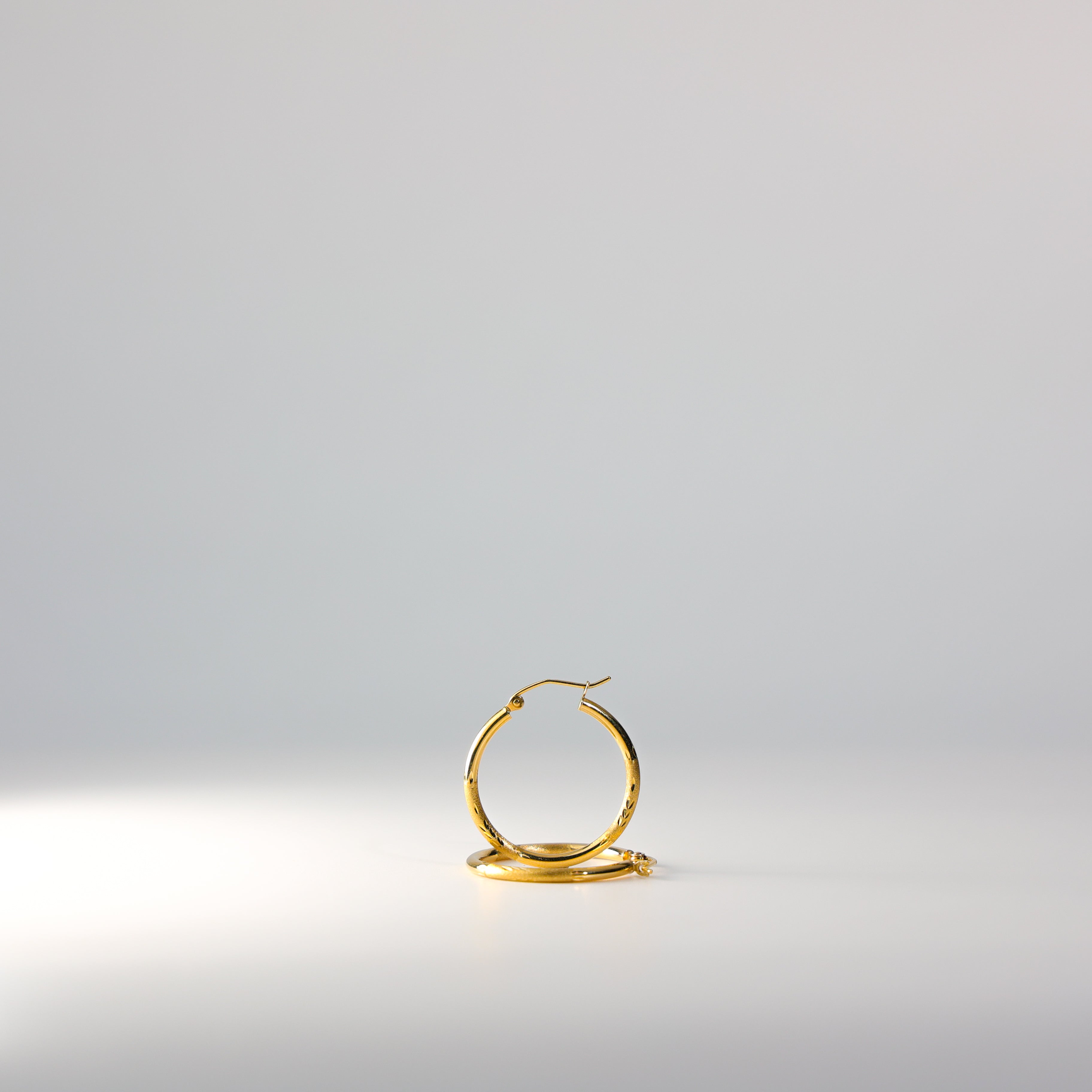 Gold Huggie Hoop Earrings 25MM Wide Model-165 - Charlie & Co. Jewelry