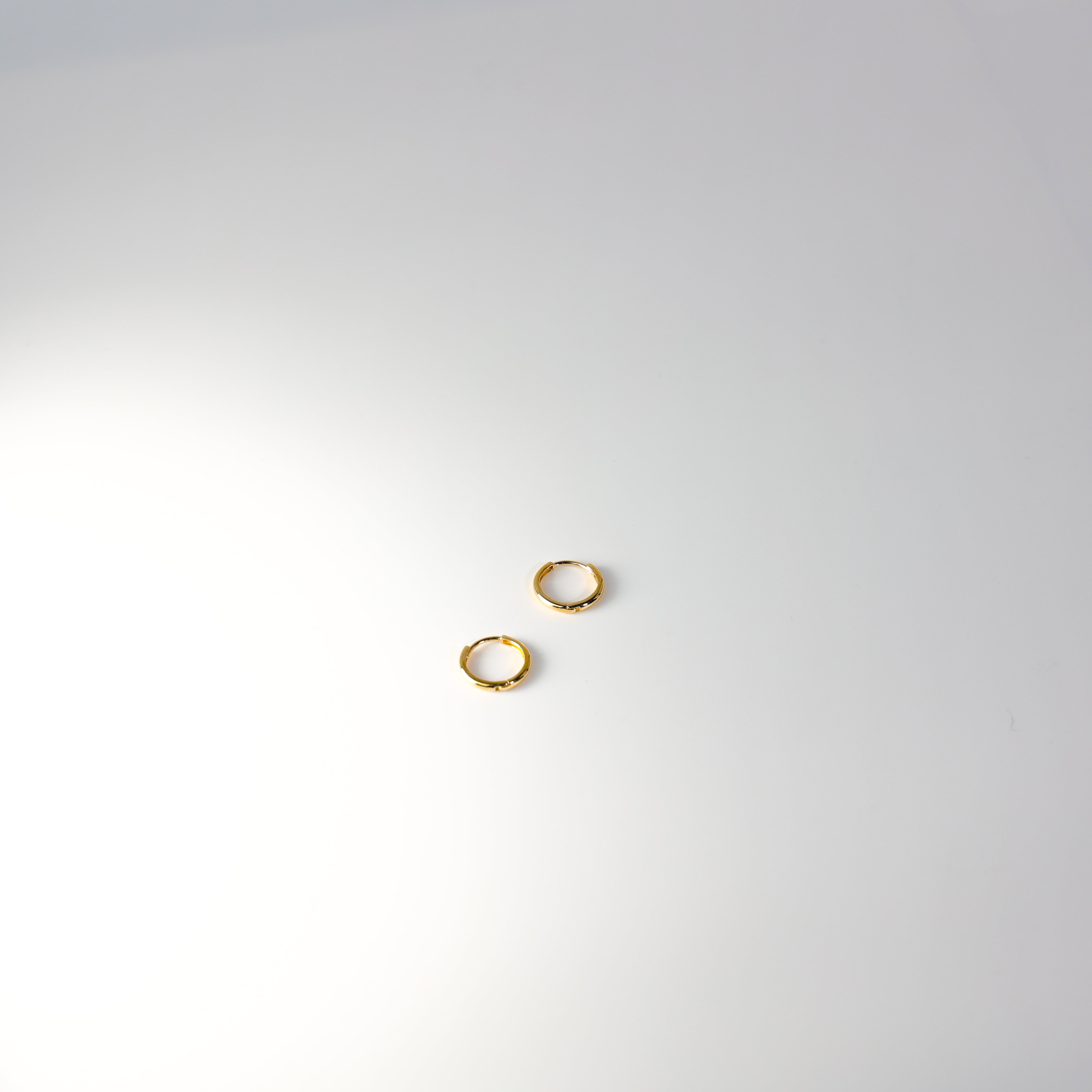 Gold Huggie Hoop Earrings 11MM Wide Model-224 - Charlie & Co. Jewelry