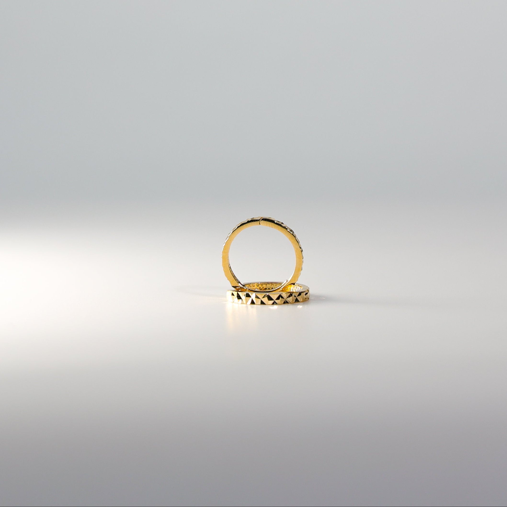 Gold Huggie Hoop Earrings 15MM Wide Model-ER231 - Charlie & Co. Jewelry