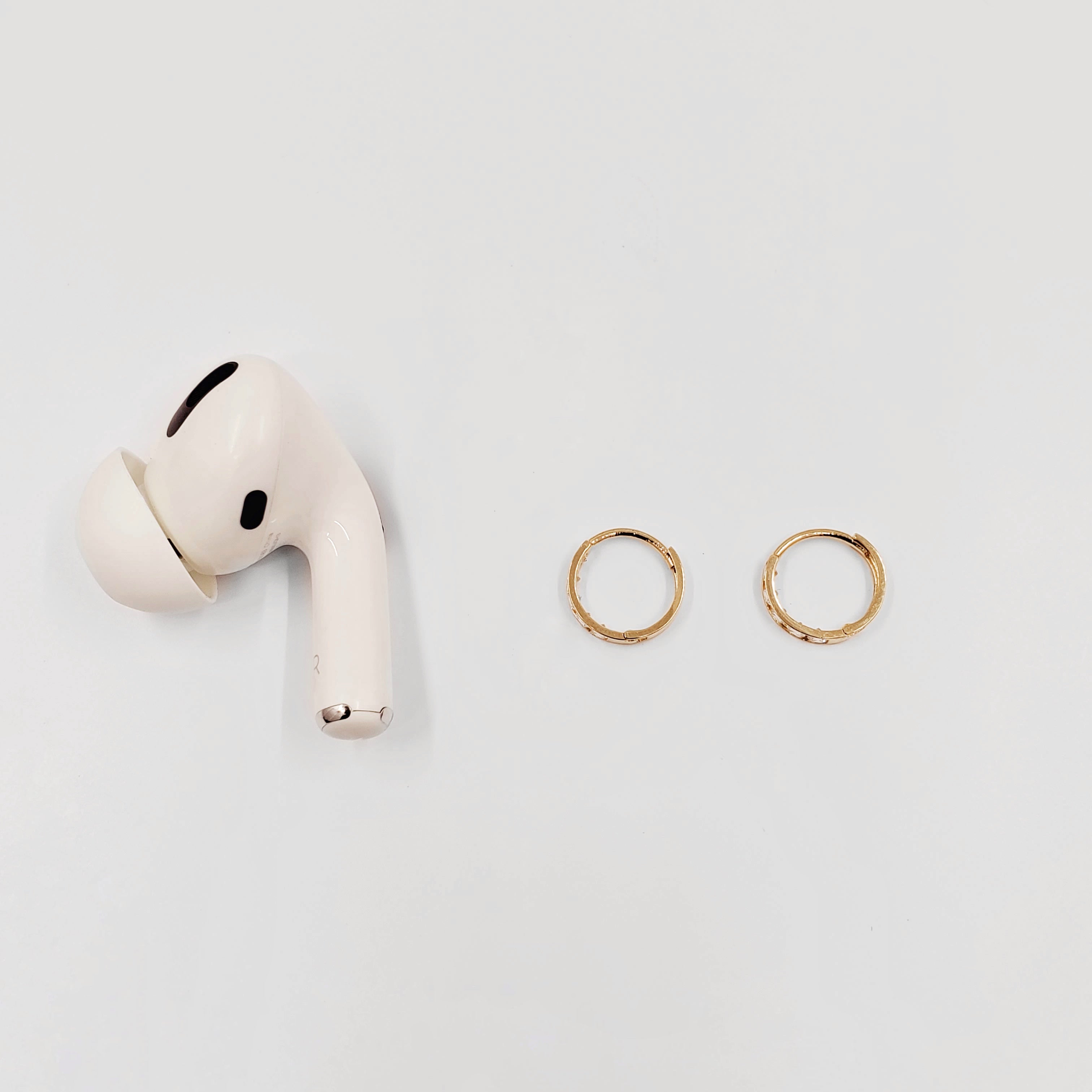 CZ Stones Huggies Earrings - ChaiCoJewelry