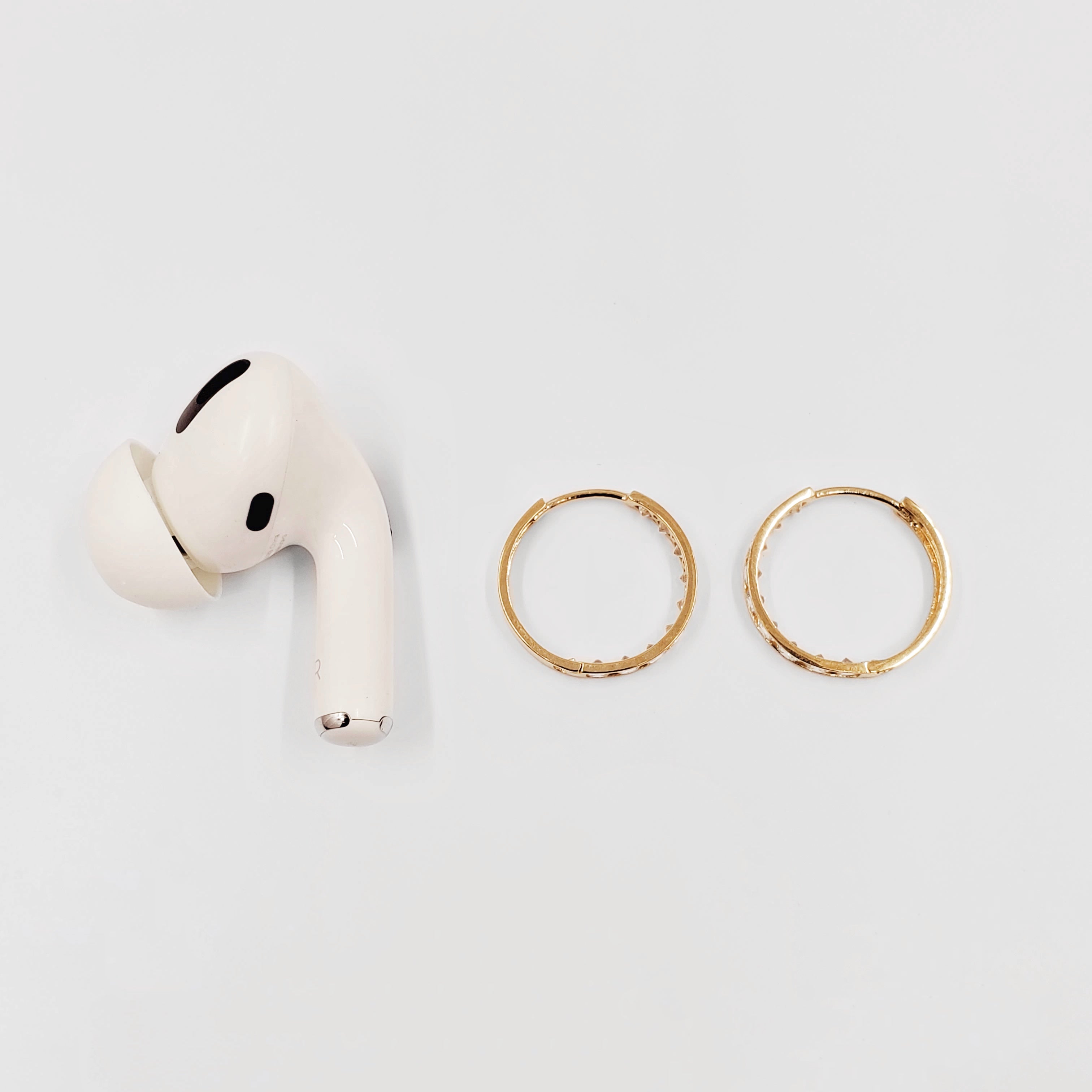 CZ Stones Huggies Earrings - ChaiCoJewelry