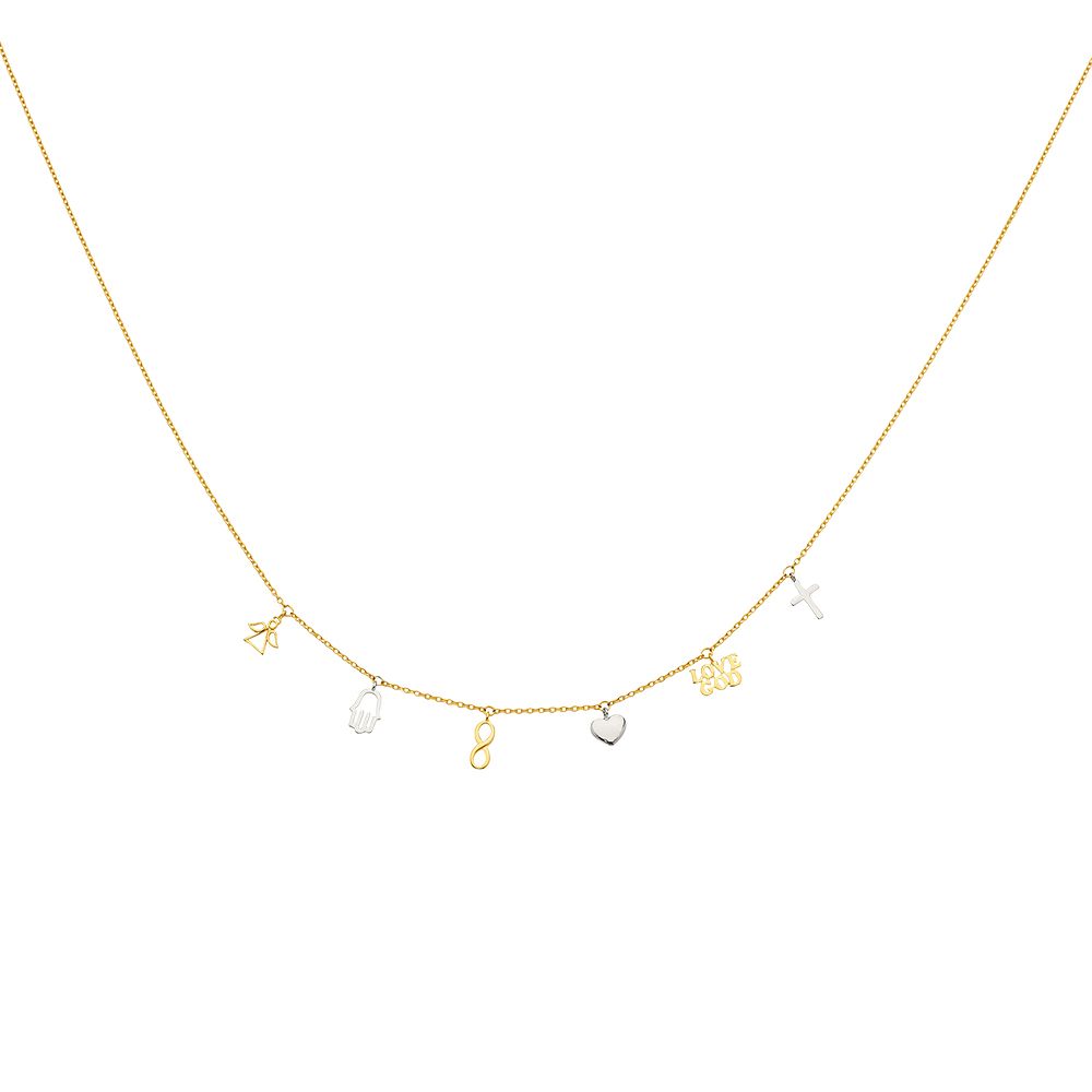Gold Lucky Charms Necklace Model-NK0301 - Charlie & Co. Jewelry