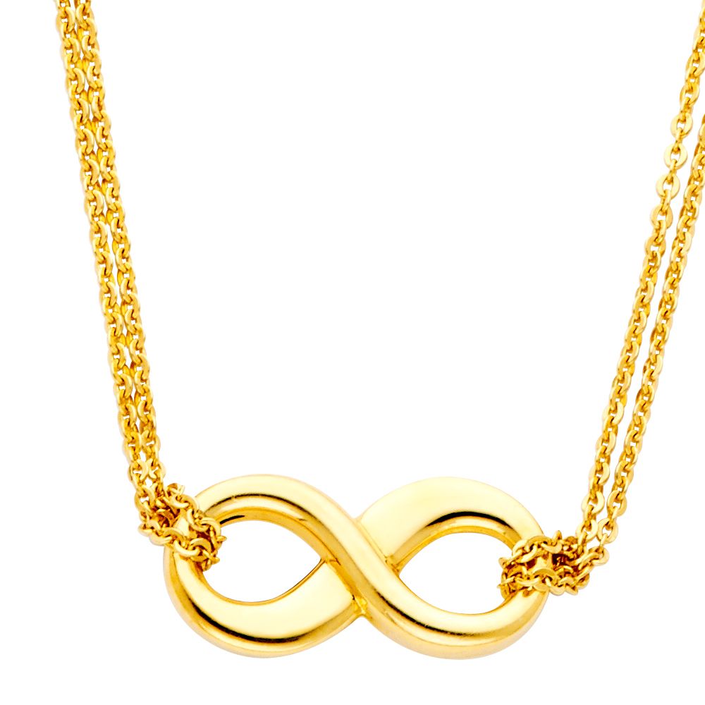 Gold Infinity Necklace Model-NK0148 - Charlie & Co. Jewelry
