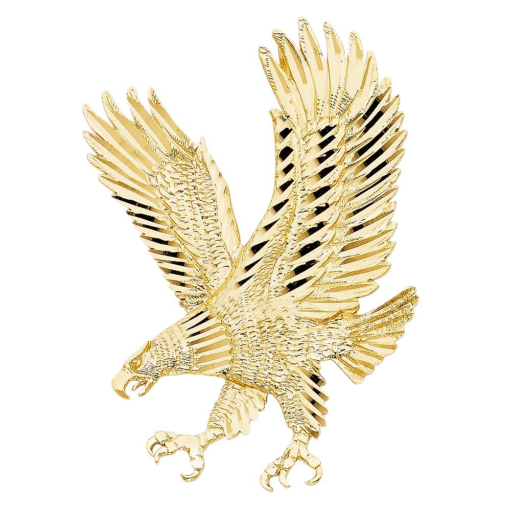 Gold Eagle Pendant Model-1591 - Charlie & Co. Jewelry