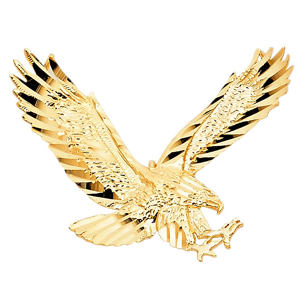Gold Eagle Pendant Model-1594 - Charlie & Co. Jewelry