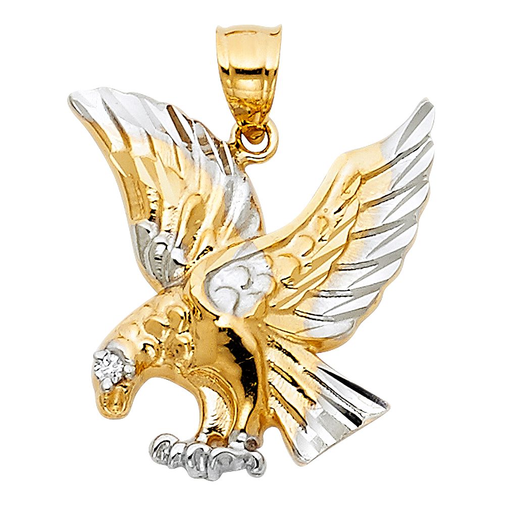Gold Eagle Pendant Model-1597 - Charlie & Co. Jewelry