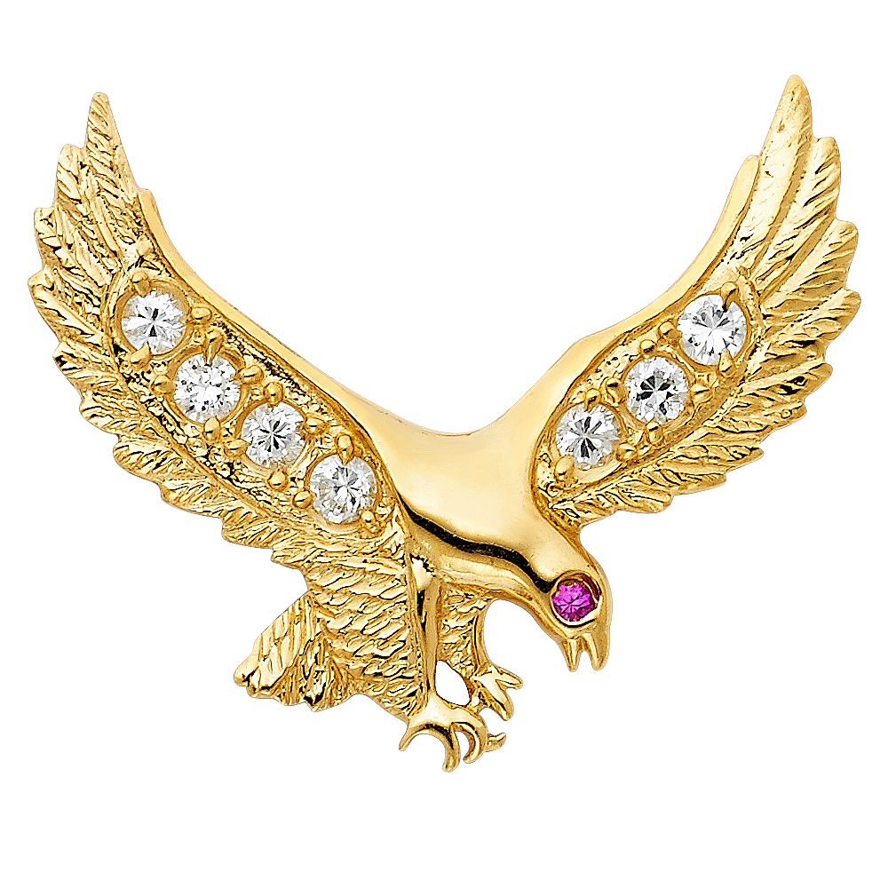 Gold Eagle Pendant Model-1599 - Charlie & Co. Jewelry