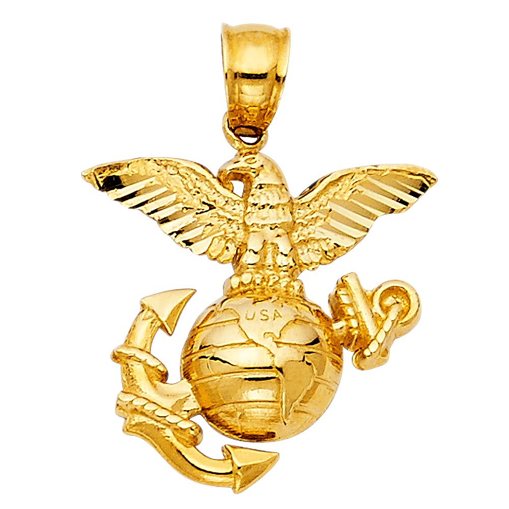 Gold USA Eagle Pendant Model-1966 - Charlie & Co. Jewelry