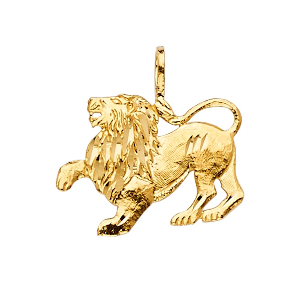 Gold lion Pendant Model-2348 - Charlie & Co. Jewelry
