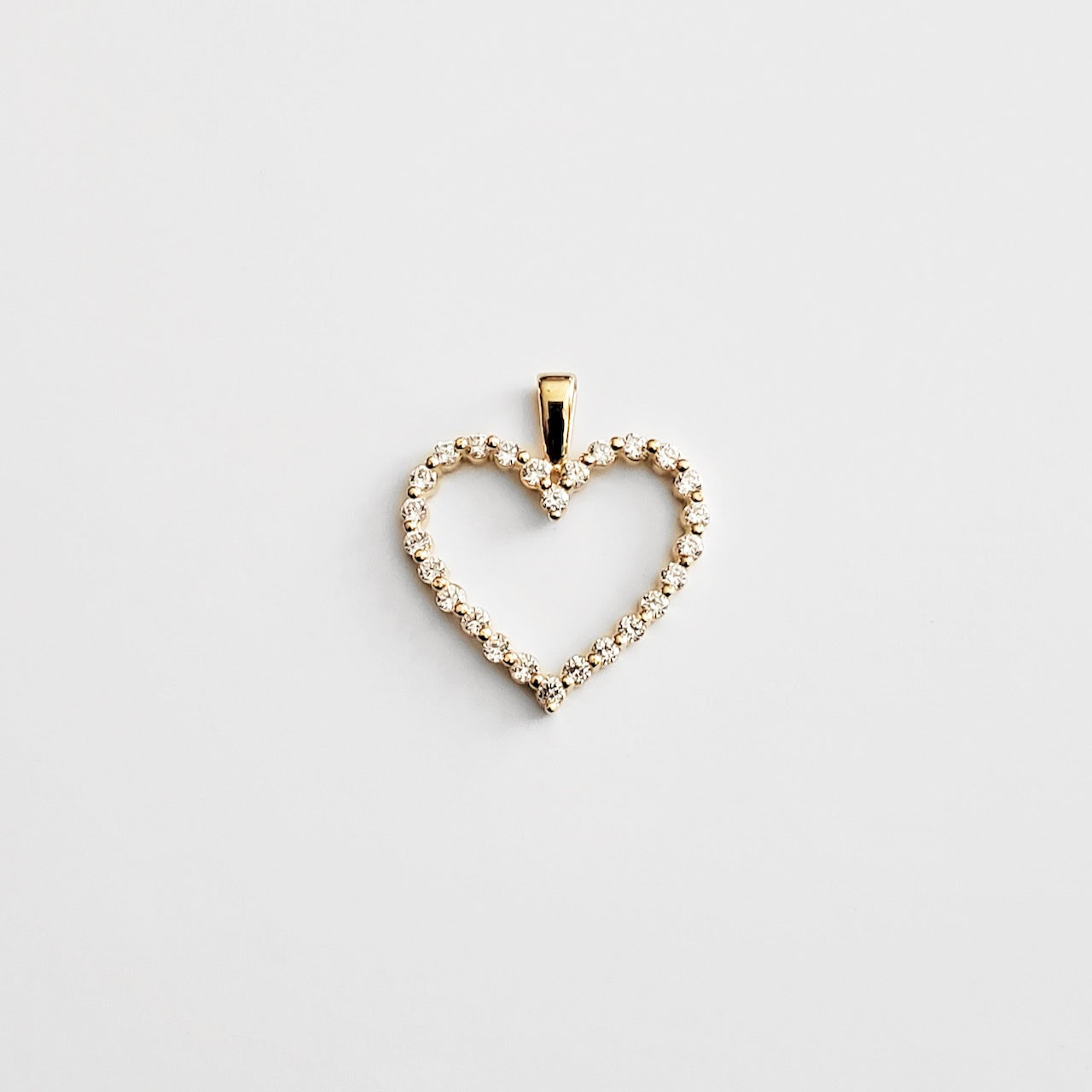 CZ Stones Heart Shape Pendant - ChaiCoJewelry