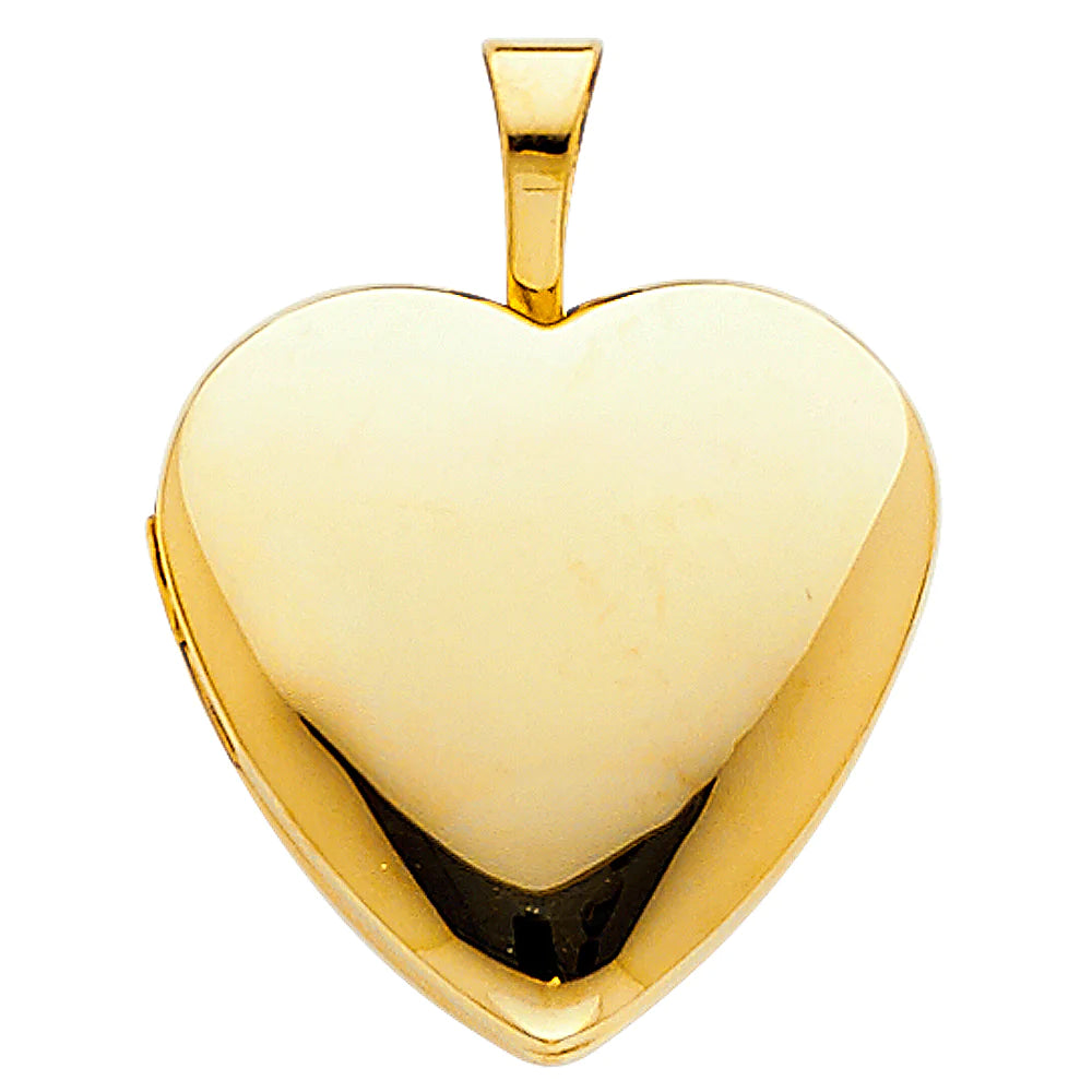 Gold Medium Heart Locket Pendant Model-PT0626 - Charlie & Co. Jewelry