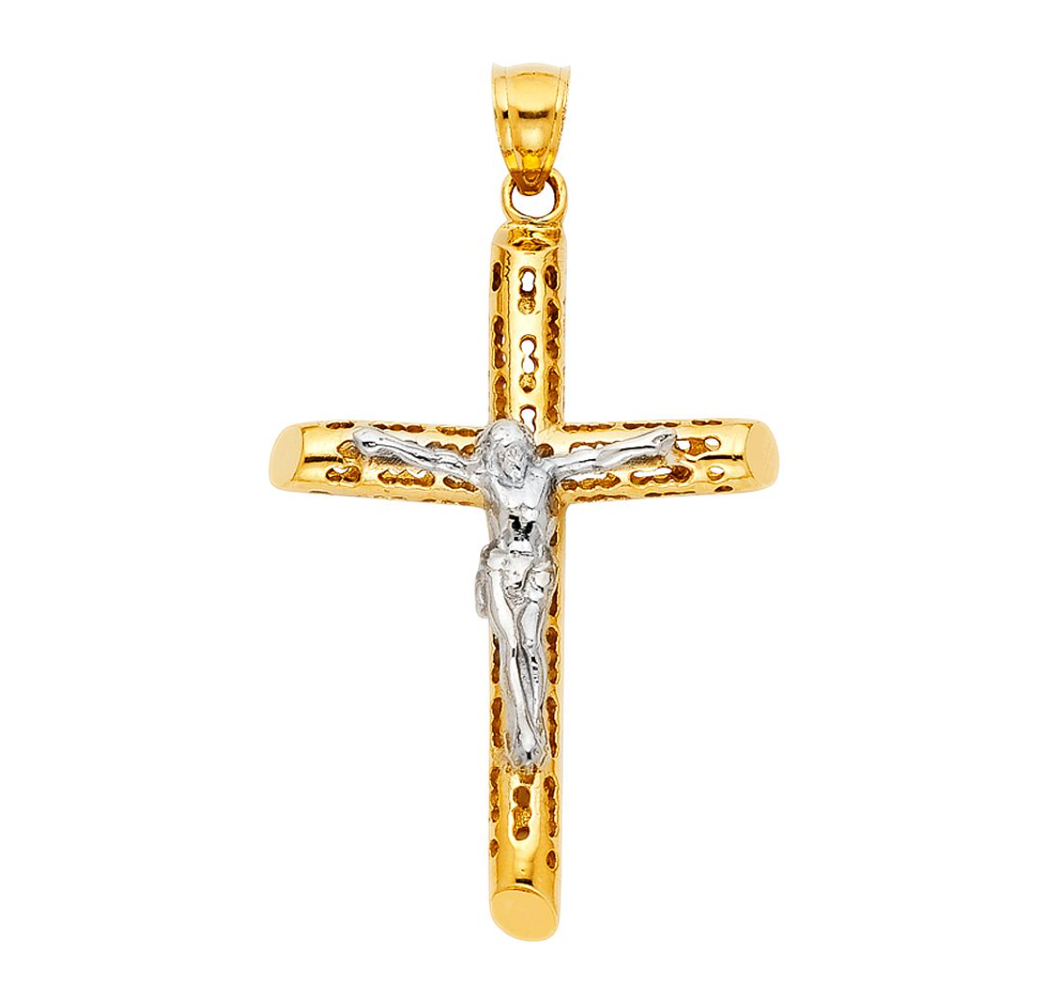 Copy of Gold Jesus Crucifix Cross Pendant Model-1213 - Charlie & Co. Jewelry