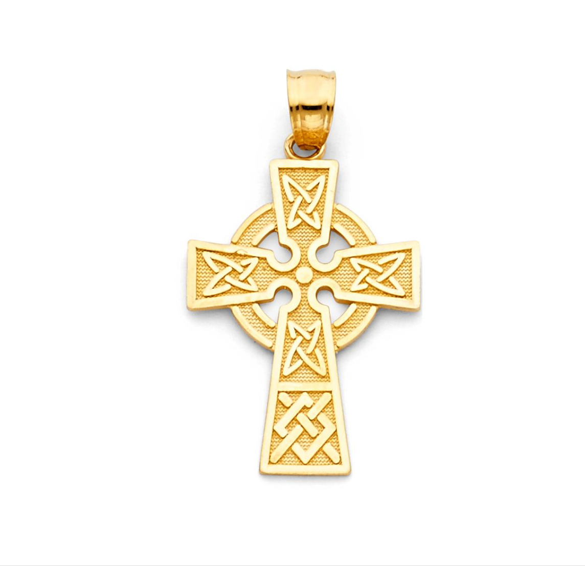 Gold Celtic Cross Pendant Model-122 - Charlie & Co. Jewelry