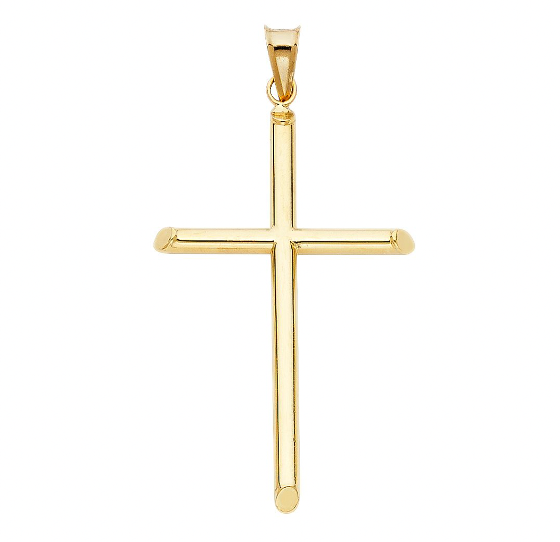 Gold Classic Cross Religious Pendant Model-14 - Charlie & Co. Jewelry