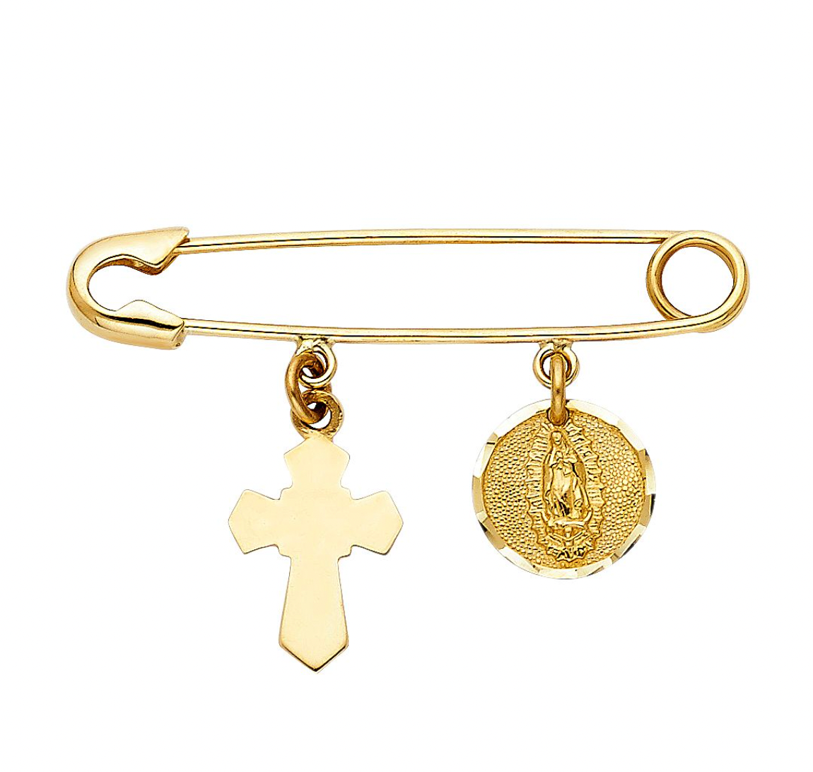 Gold Religious Hang on Clip Pendant Model-1997 - Charlie & Co. Jewelry