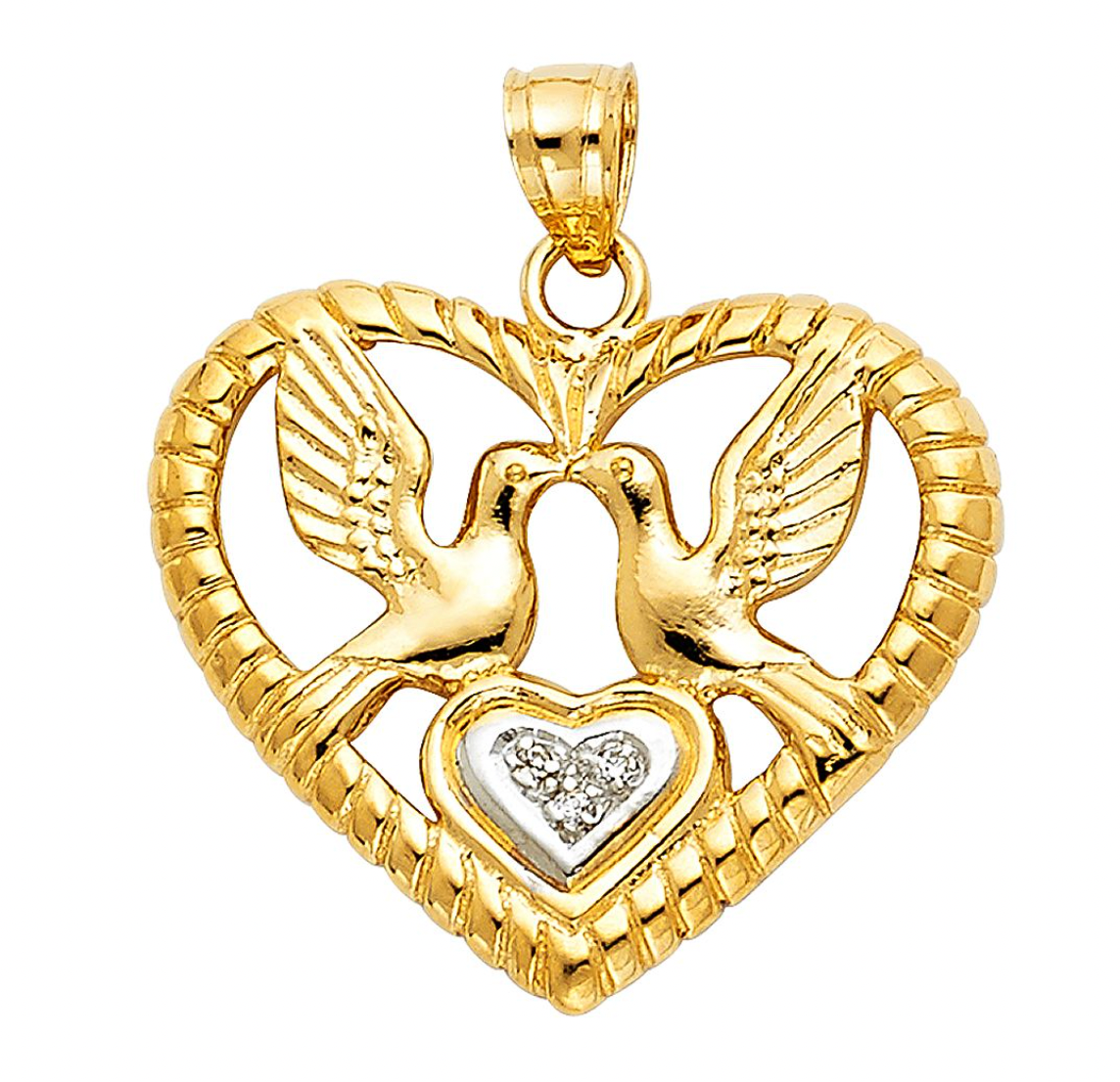 Gold Holy Spirit Dove Pendant Model-1499 - Charlie & Co. Jewelry