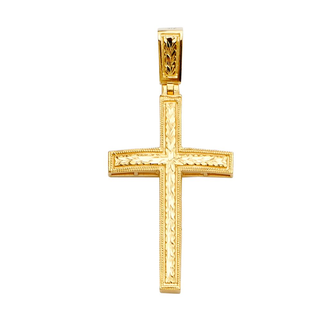 Gold Cross Pendant Model-2205 - Charlie & Co. Jewelry