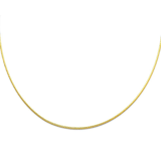 14K 1MM Gold Sparkle Omega Necklace Model-NK0013 - Charlie & Co. Jewelry