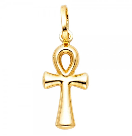 Gold Small Ankh Cross Religious Pendant Model-138 - Charlie & Co. Jewelry