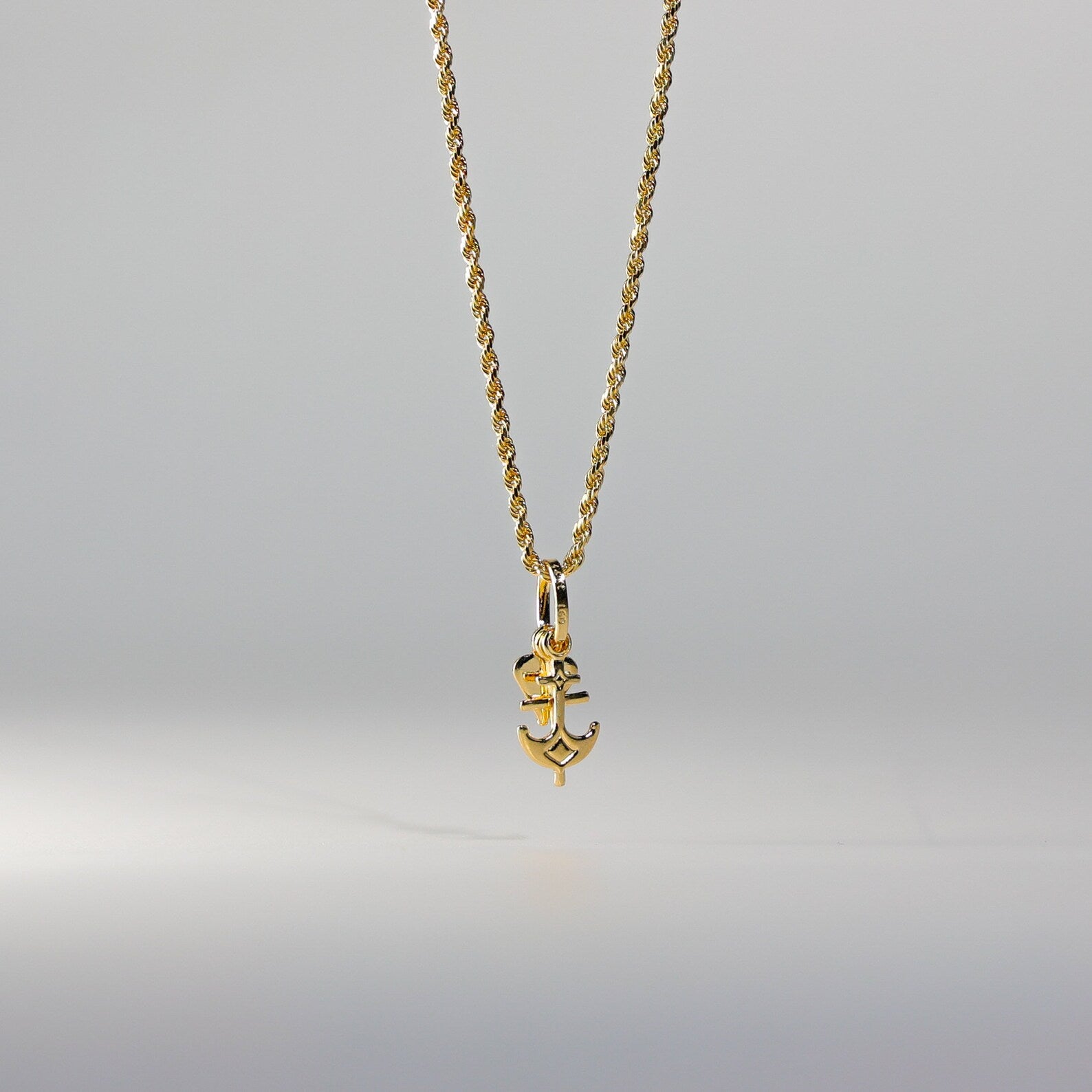 Gold Faith, Hope, Charity Pendant Model-462 - Charlie & Co. Jewelry