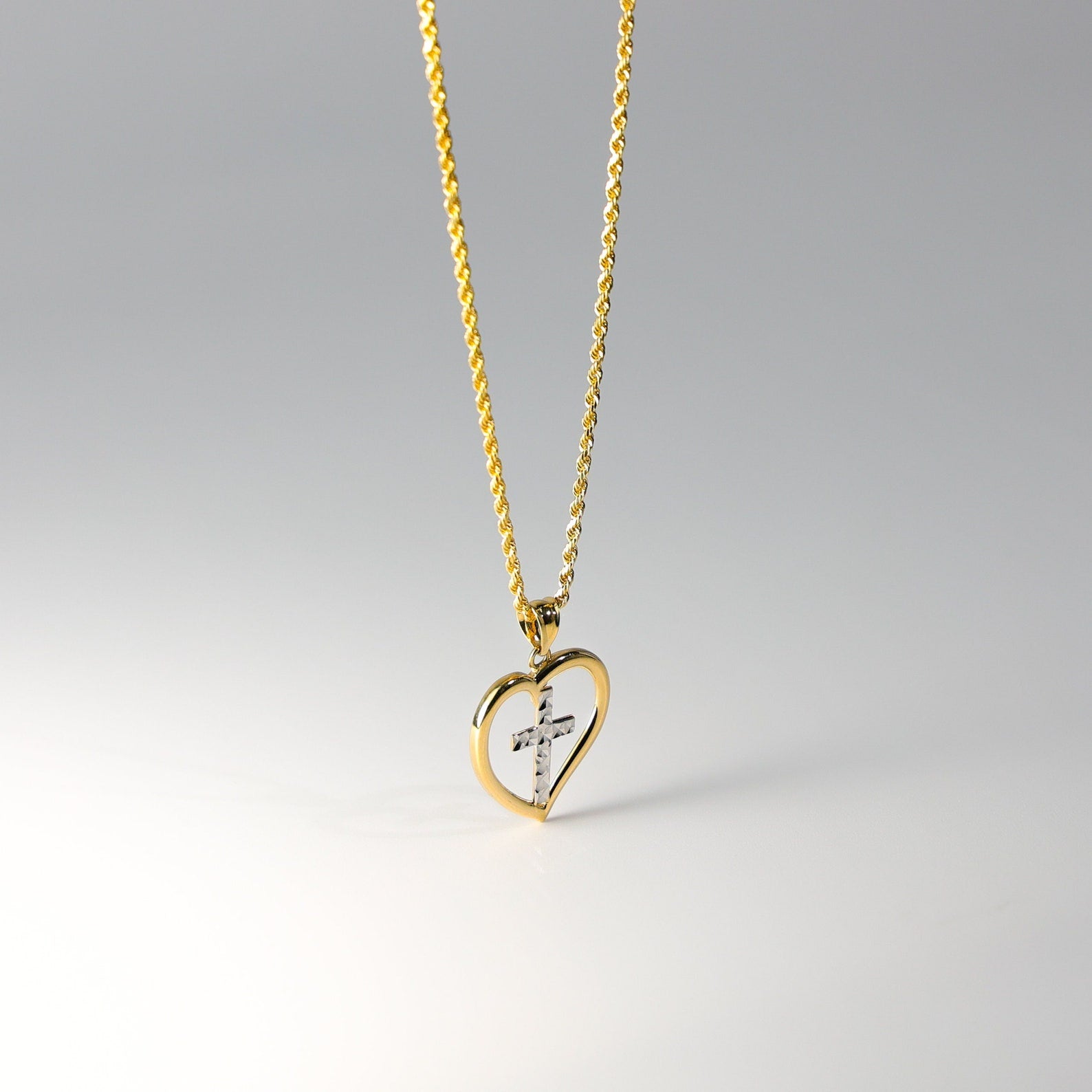 Pure At Heart Gold Cross & Jesus Pendant - Charlie & Co. Jewelry