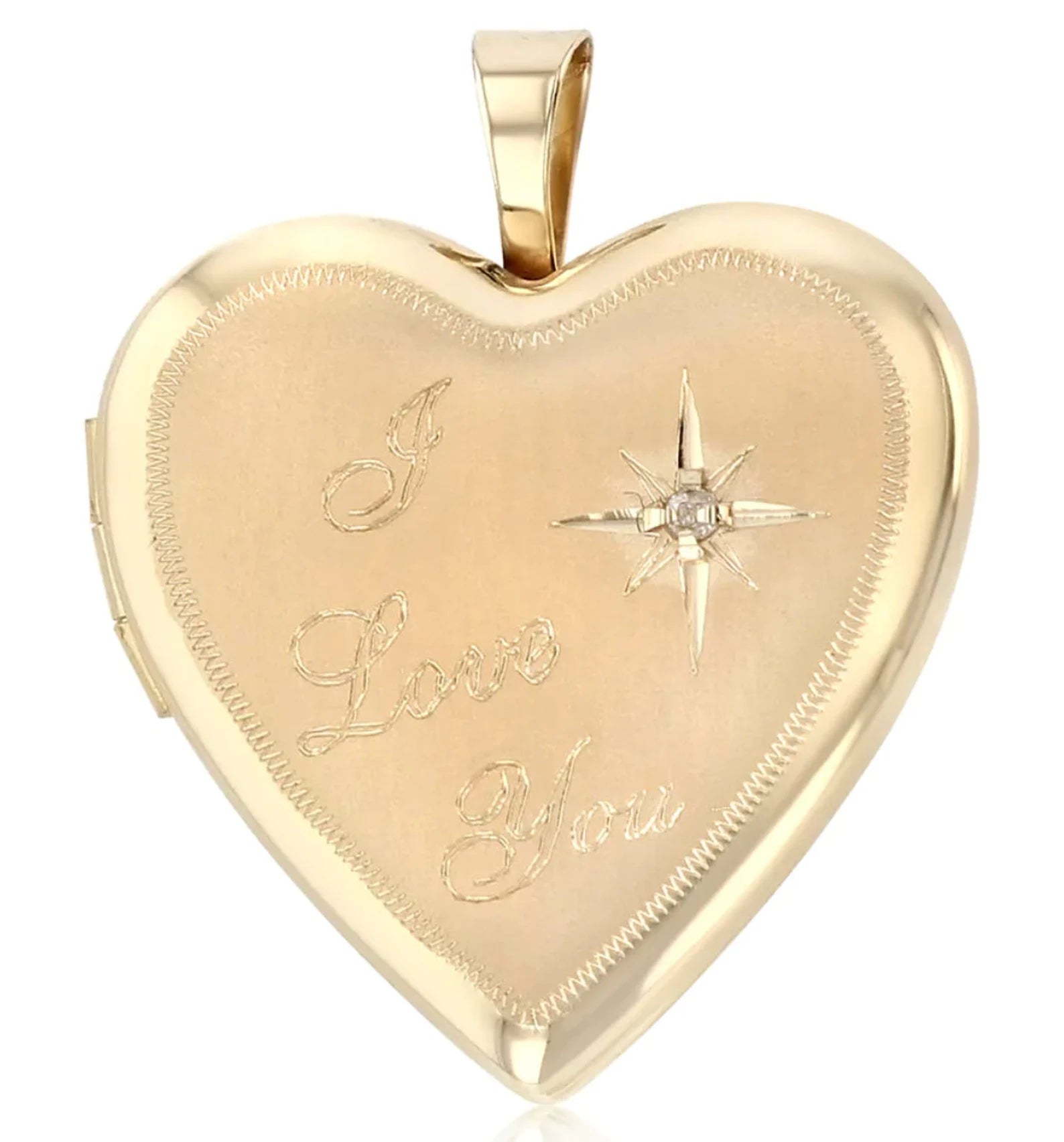 Gold Heart Locket Pendant Model-2029 - Charlie & Co. Jewelry