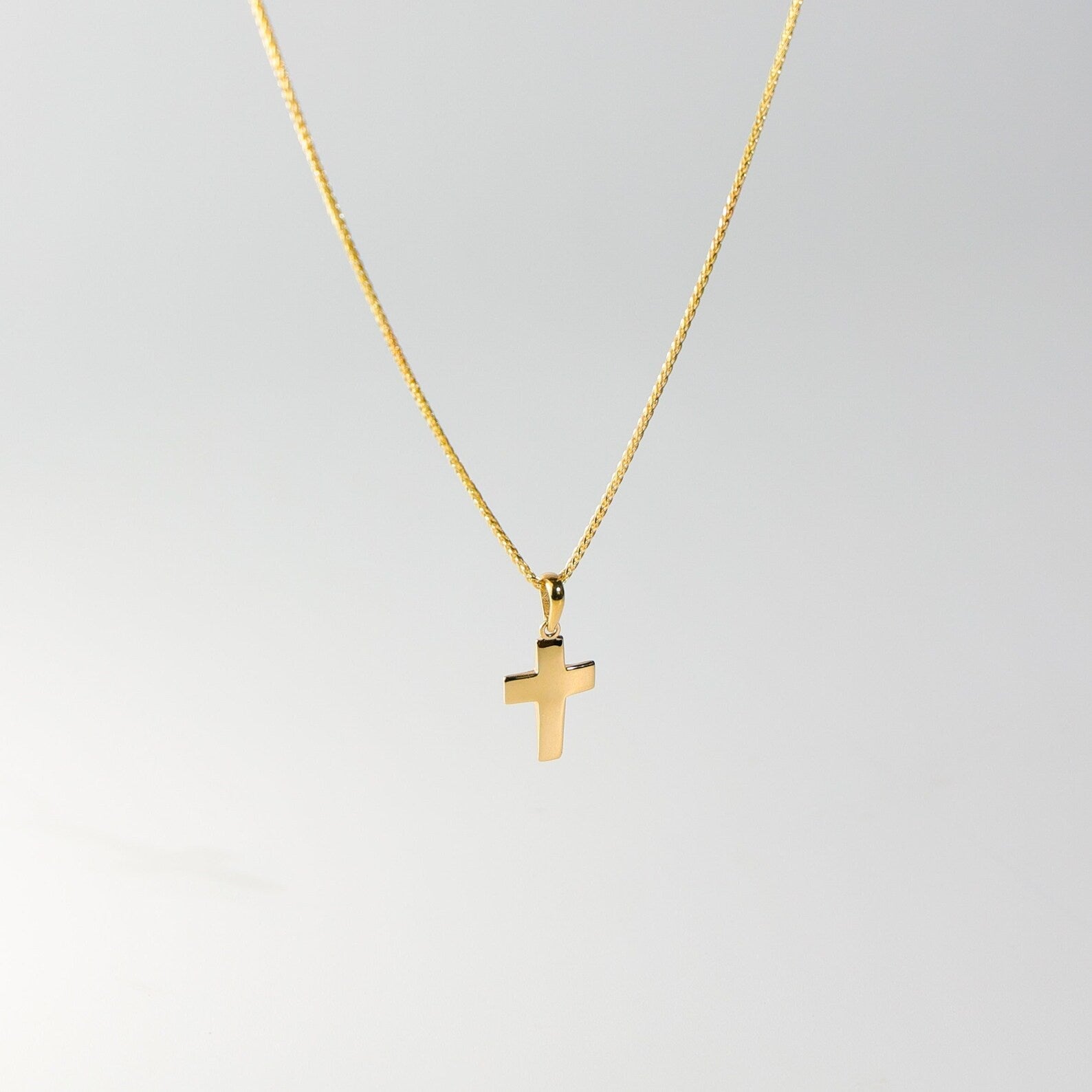 Gold Dainty Shiny Cross Pendant Model-2228 - Charlie & Co. Jewelry