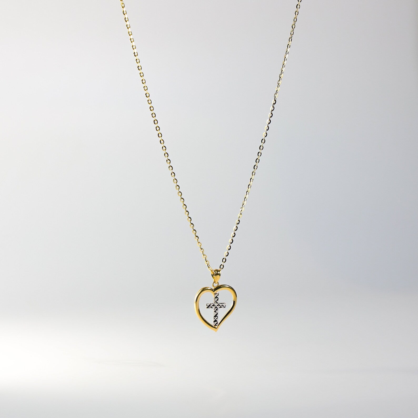 Pure At Heart Gold Cross & Jesus Pendant - Charlie & Co. Jewelry