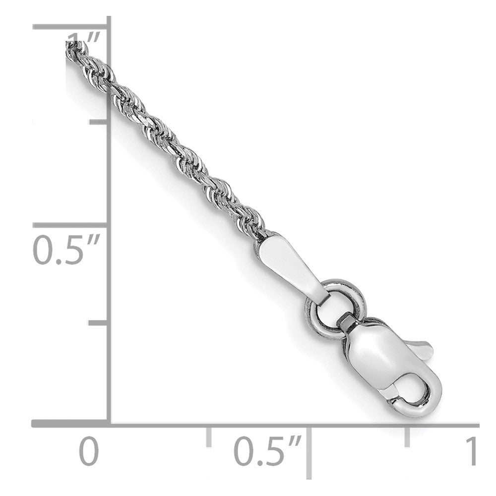 Charlie & Co Jewelry | 14k White Gold 5.5 Inch 1.5mm Diamond-cut Rope With Lobster Clasp Chain - Model 012W