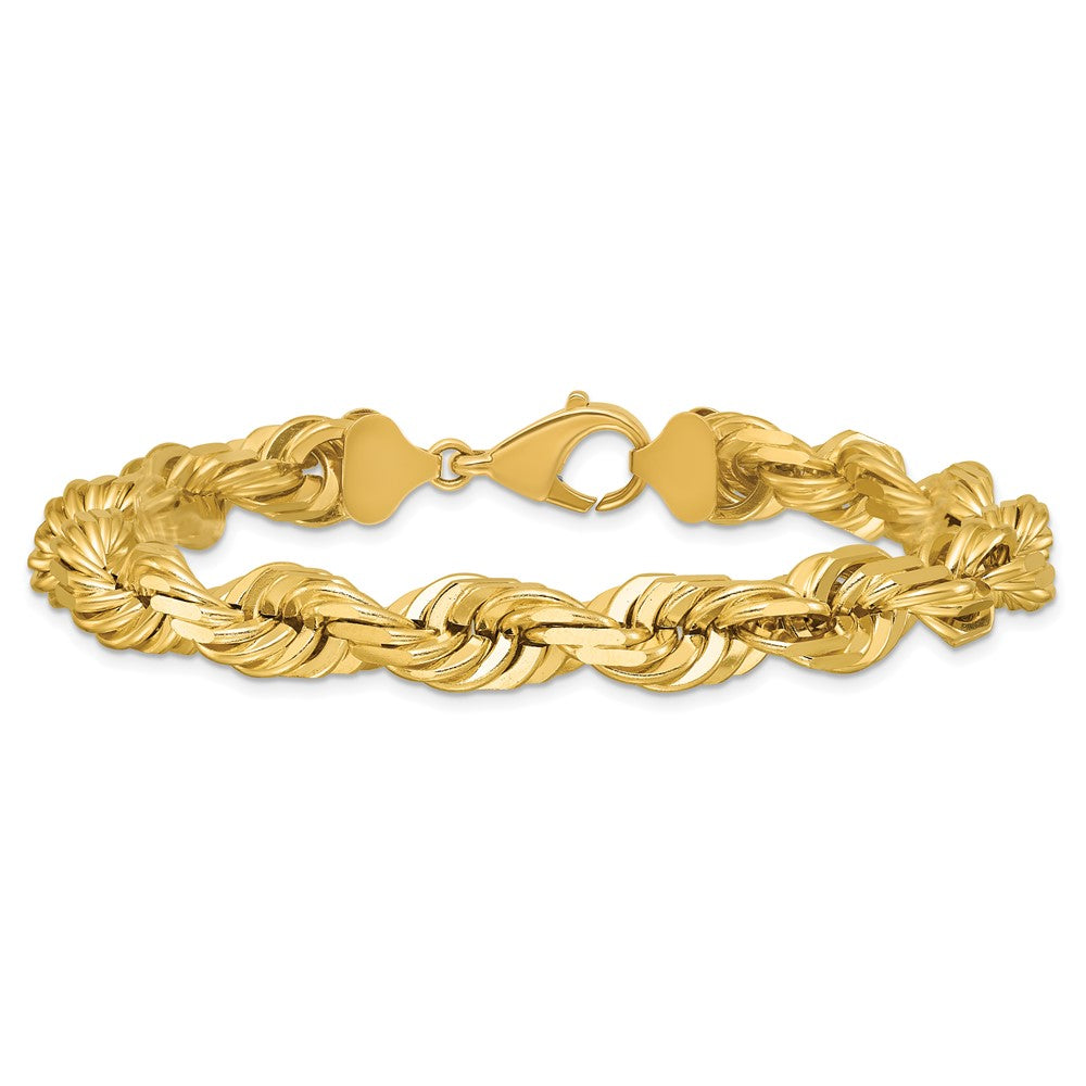 Charlie & Co Jewelry | 14k 9 Inch 10mm Diamond-cut Rope With Fancy Lobster Clasp Chain - Model 080