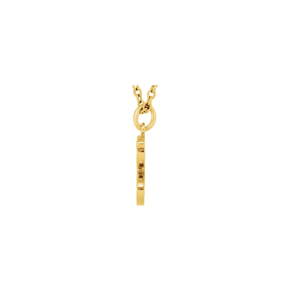 14K Gold Elegant Lowercase 'g' Initial Pendant Necklace-Gold Initial "g" Necklace Charm - Charlie & Co. Jewelry