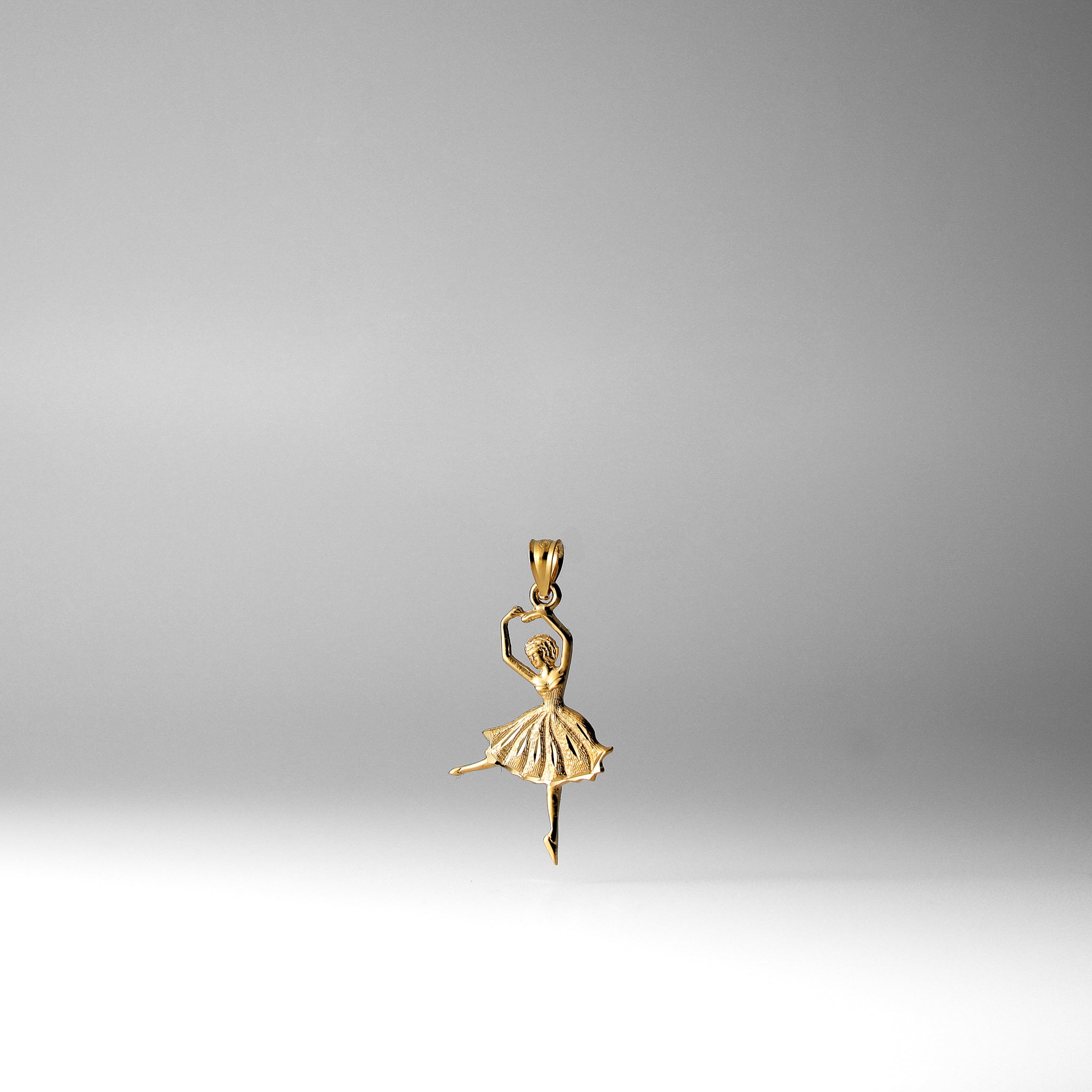 Gold Dancing Ballerina Necklace Pendant - Charlie & Co. Jewelry