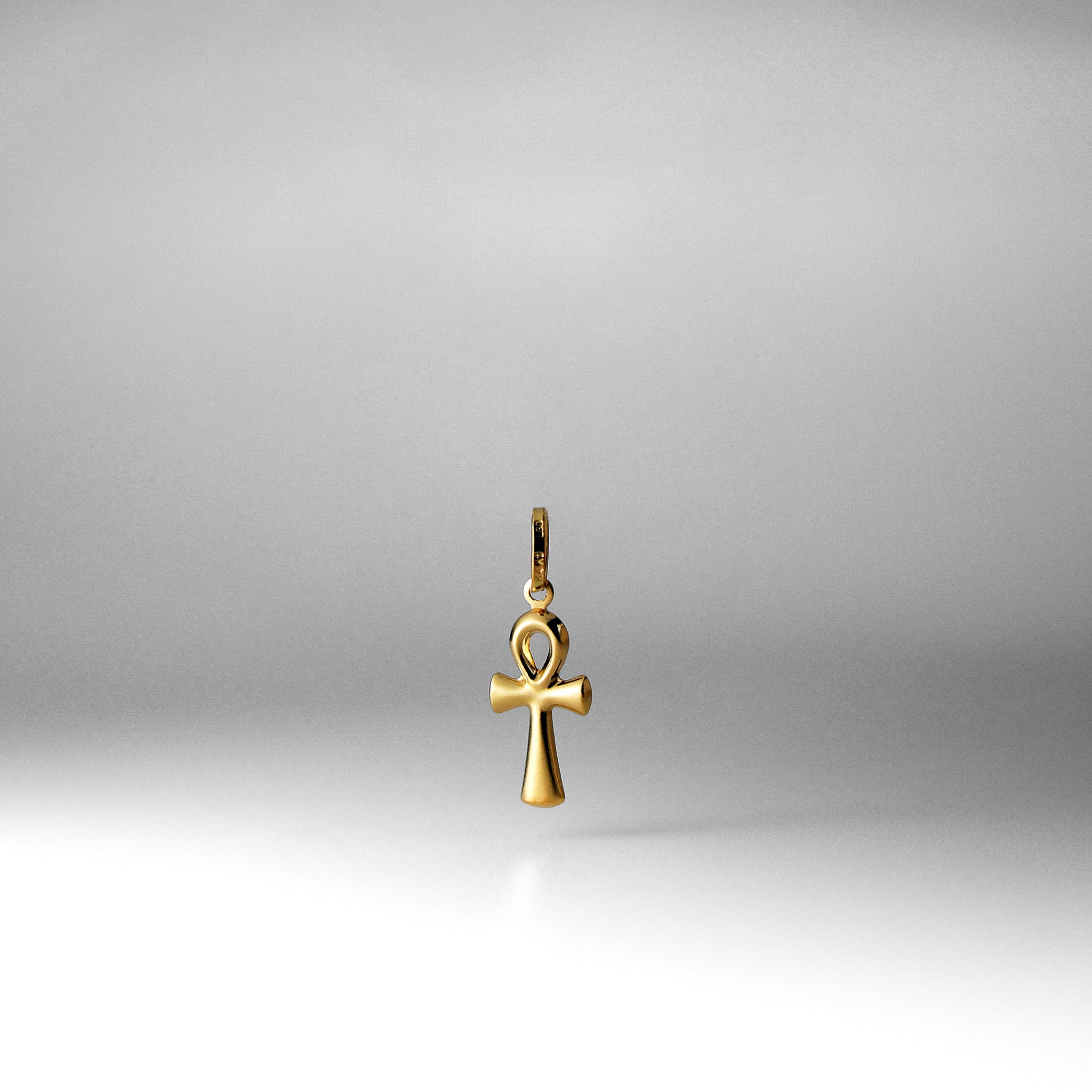 Gold Small Ankh Cross Religious Pendant - Model 138 - Charlie & Co. Jewelry