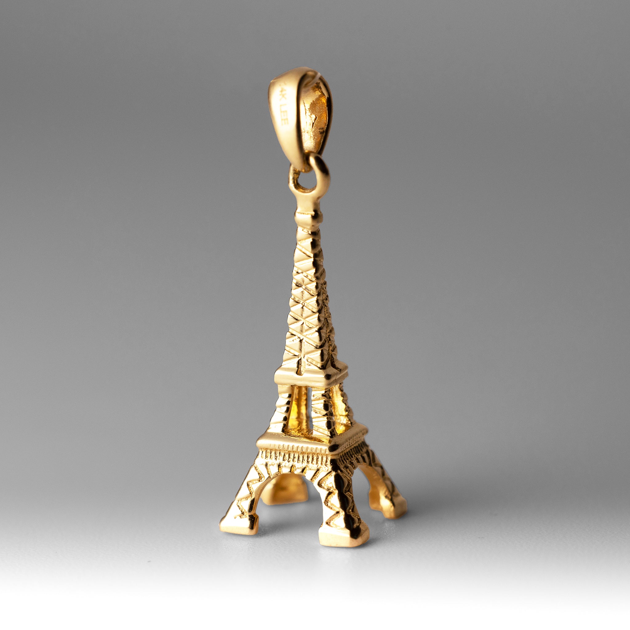 Gold Eiffel Tower Pendant - Model 757 - Charlie & Co. Jewelry
