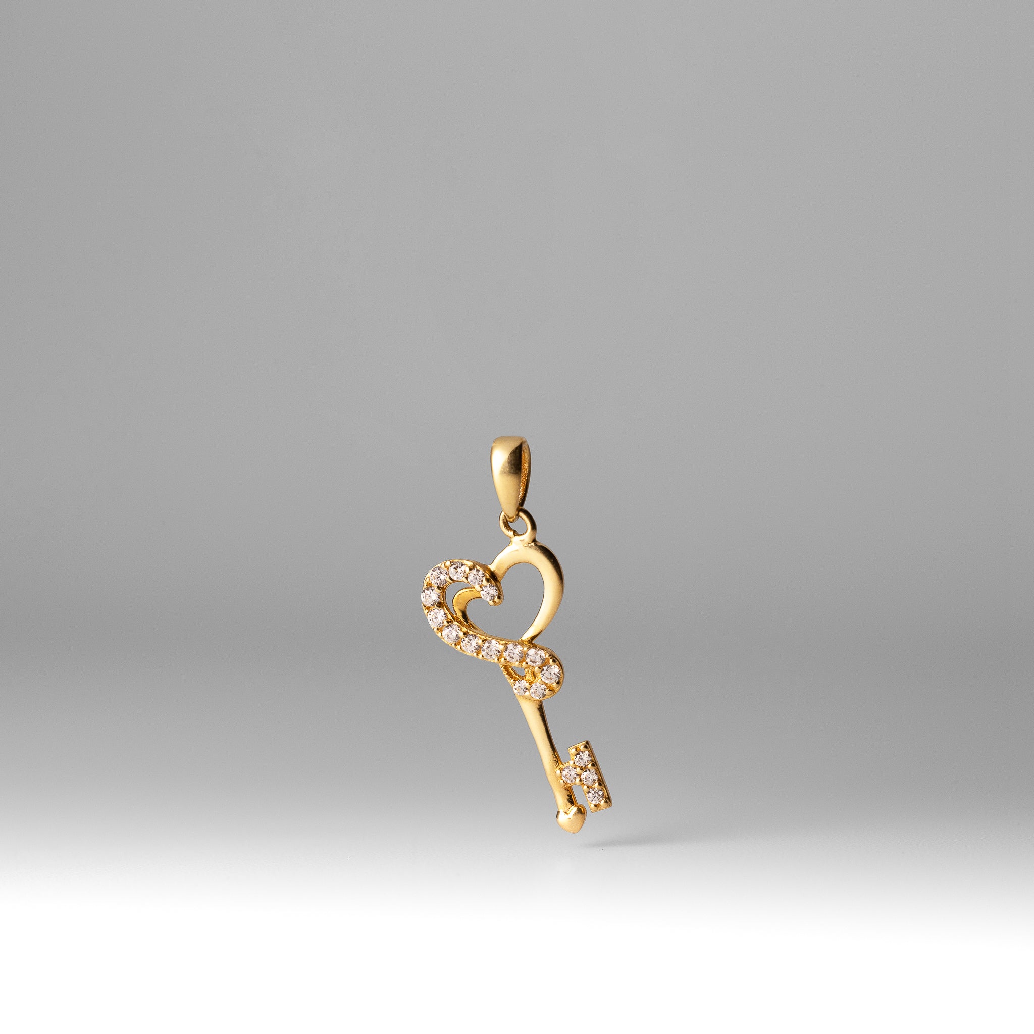 Solid Gold Key To My Heart Pendant - Model 755 - Charlie & Co. Jewelry