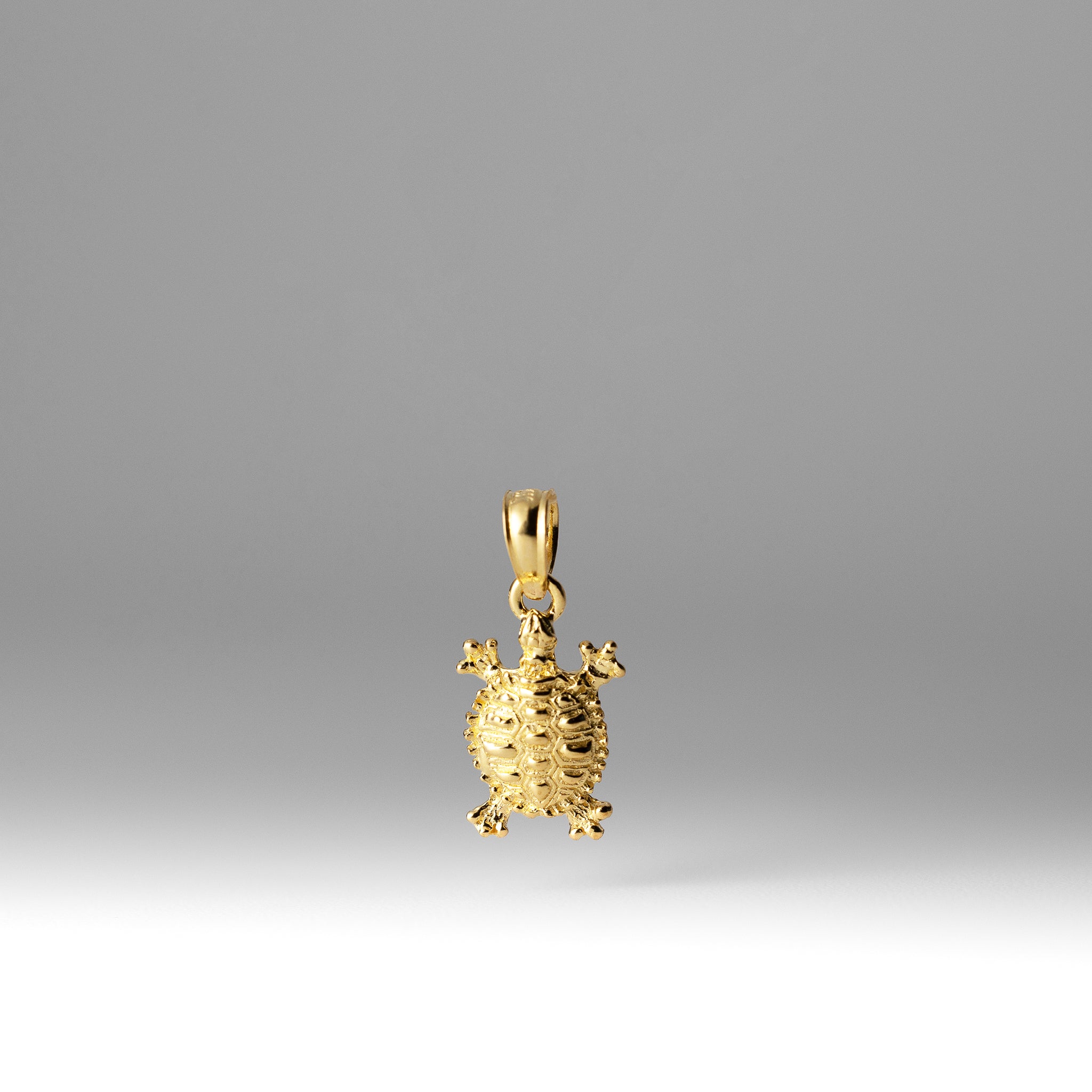 Gold Small Land Turtle Charm - Charlie & Co. Jewelry