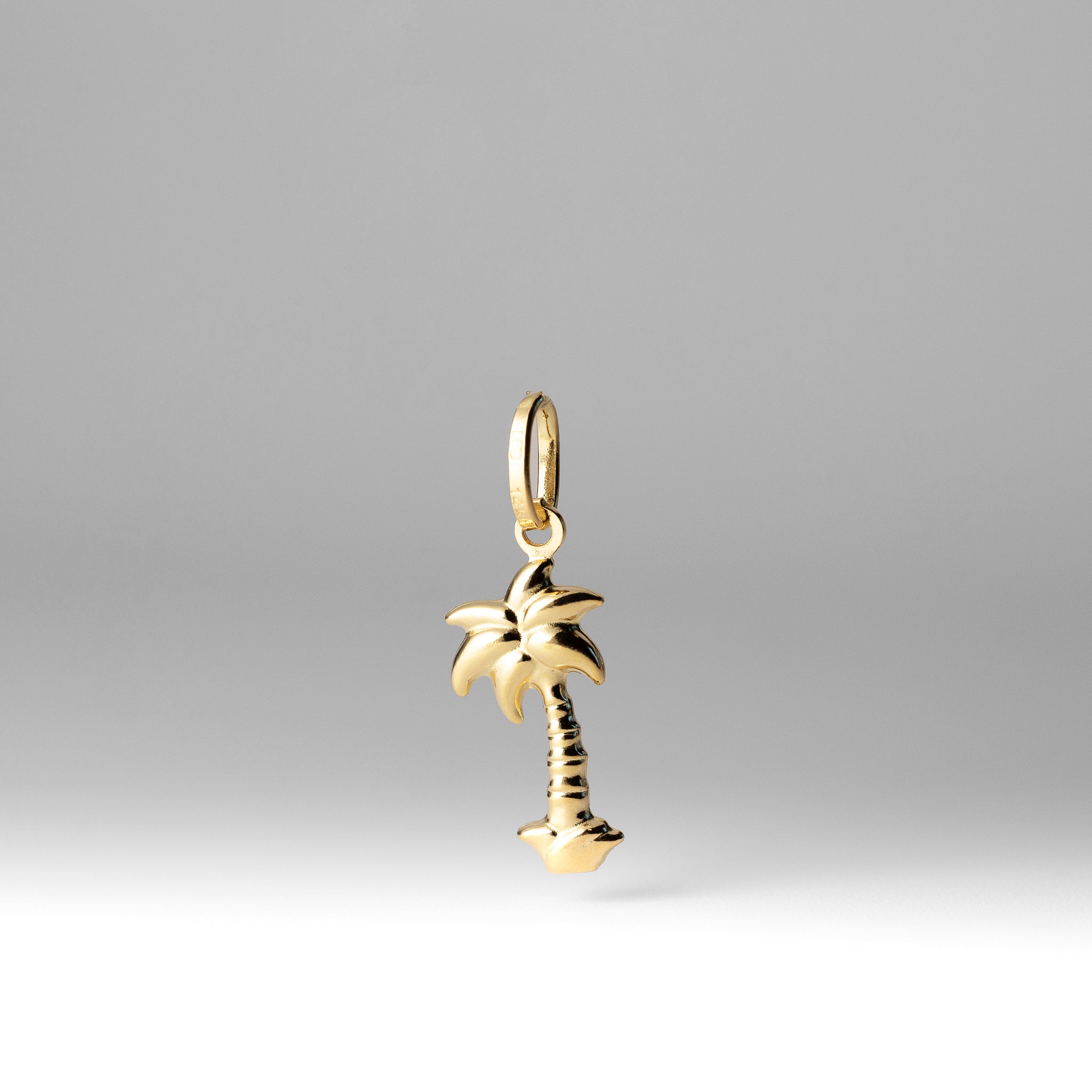 Gold Dainty Palm Tree Pendant - Model 500