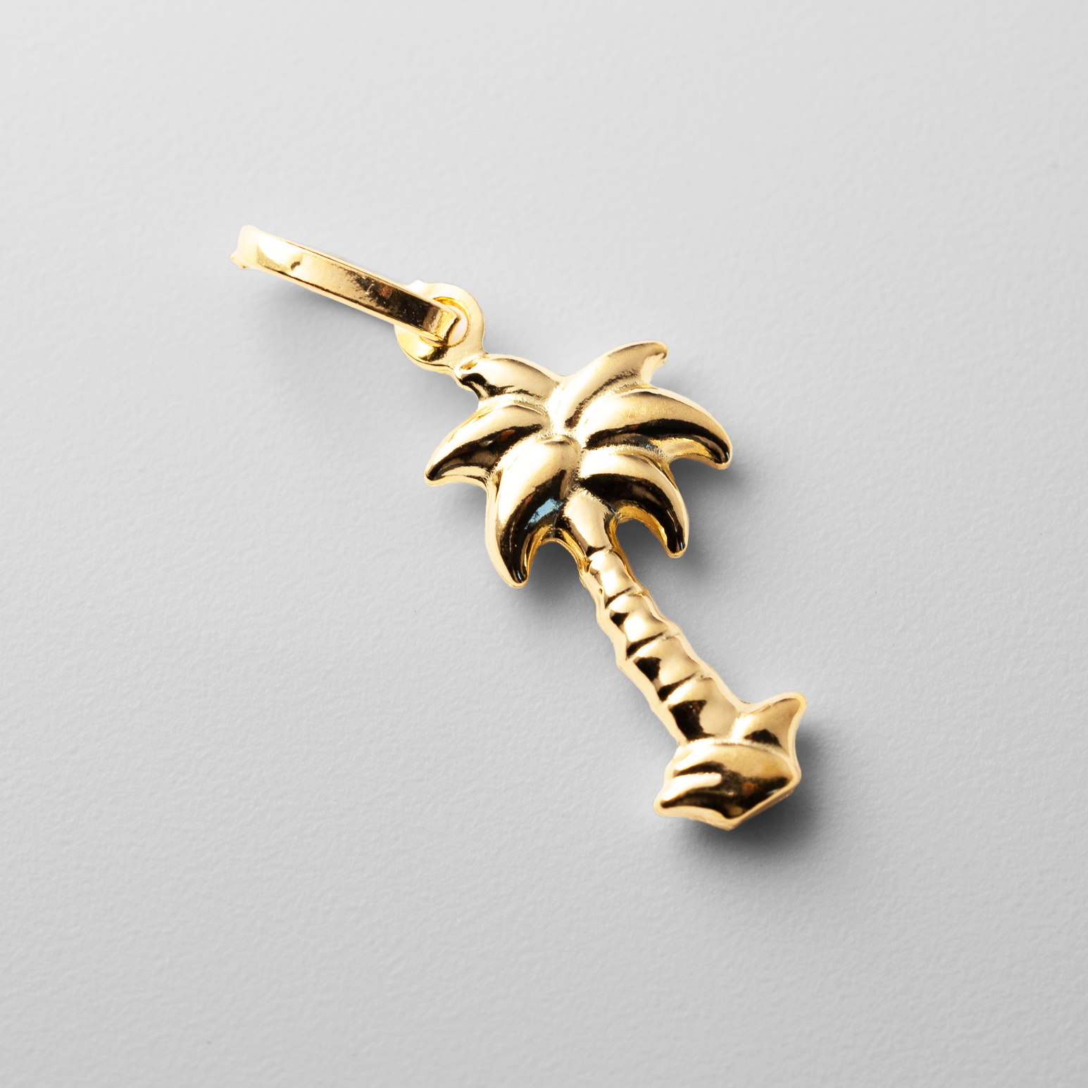 Gold Dainty Palm Tree Pendant - Model 500 - Charlie & Co. Jewelry