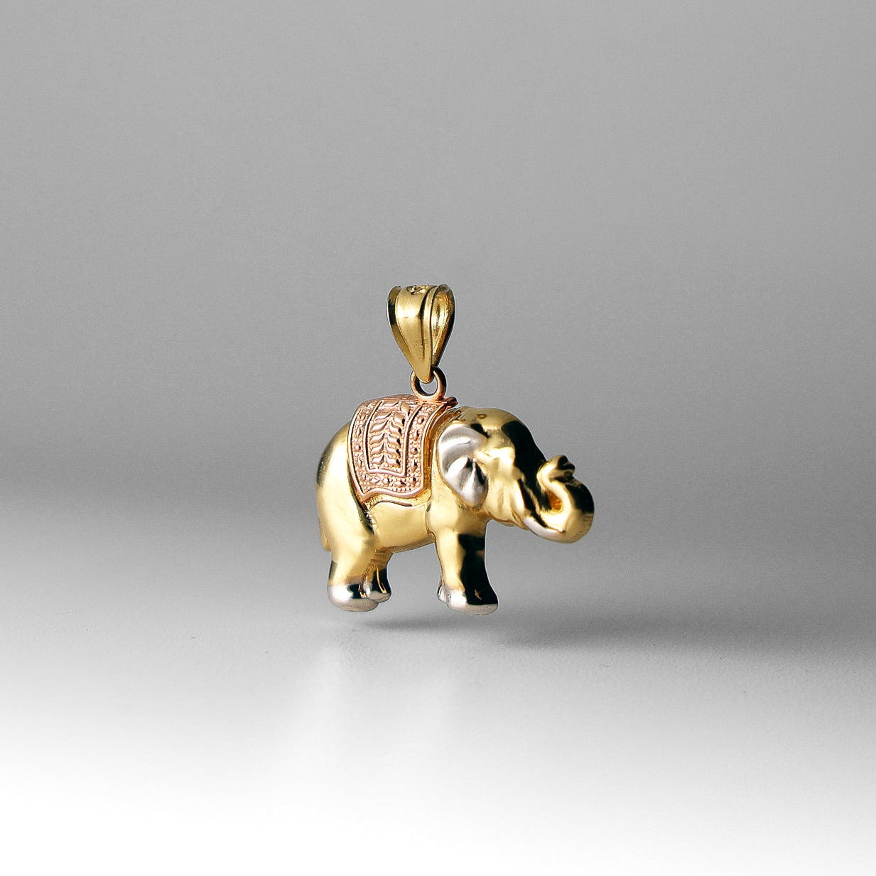 Solid Gold Happy Elephant Pendant - Charlie & Co. Jewelry