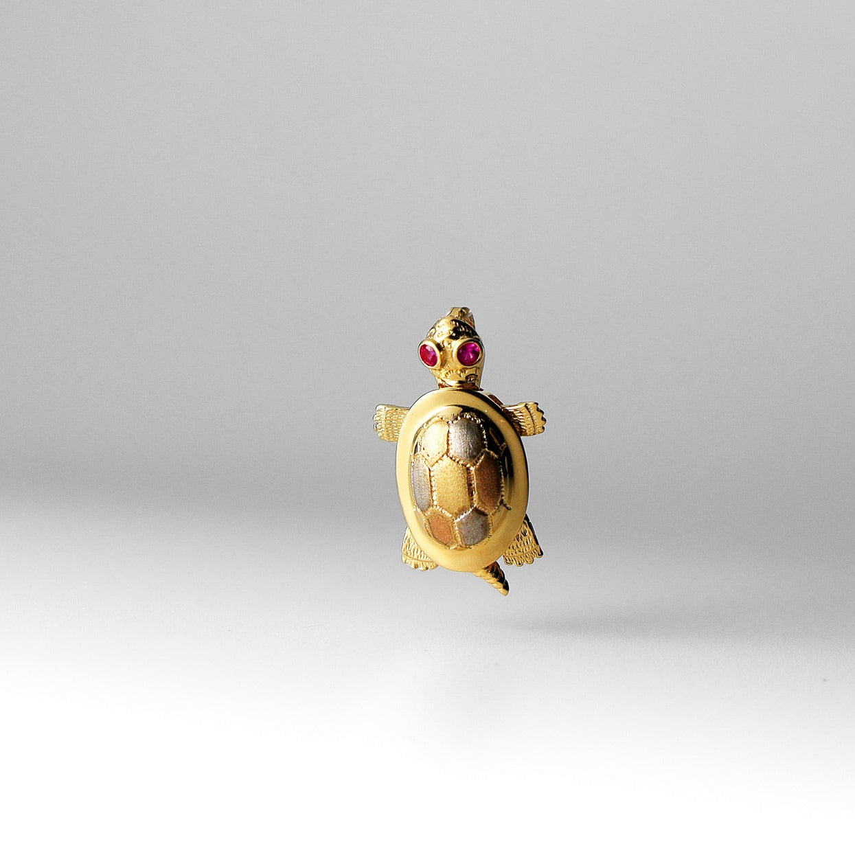Gold 3 Colors Turtle Pendant Model-1544 - Charlie & Co. Jewelry