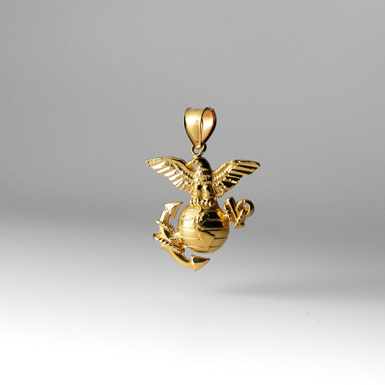 Gold USA Eagle Pendant Model-1966 - Charlie & Co. Jewelry